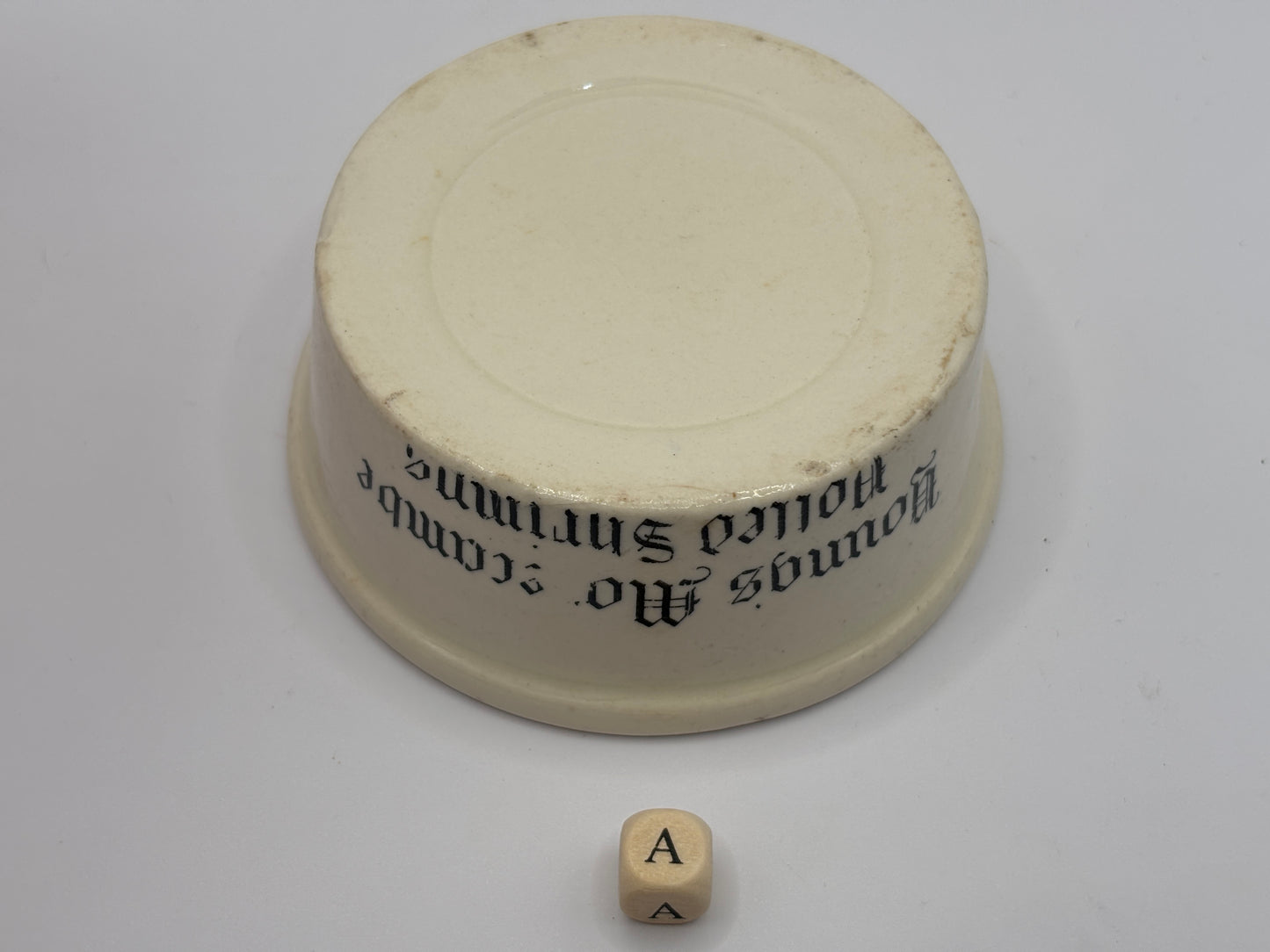 Old advertising paste pot, Youngs Morecambe Potted shrimps (A)