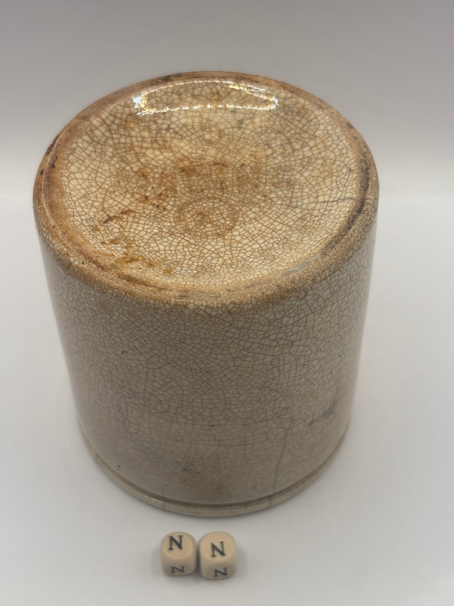 Old stoneware marmalade jar, 1lb (NN)