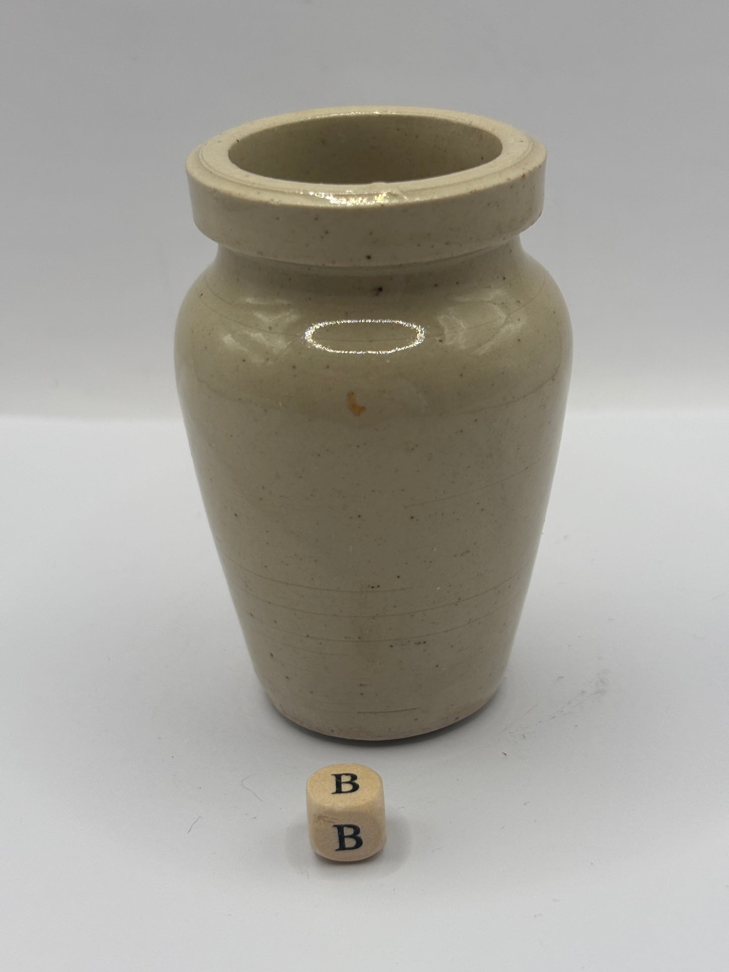 Old stoneware advertising Virol jar (B)