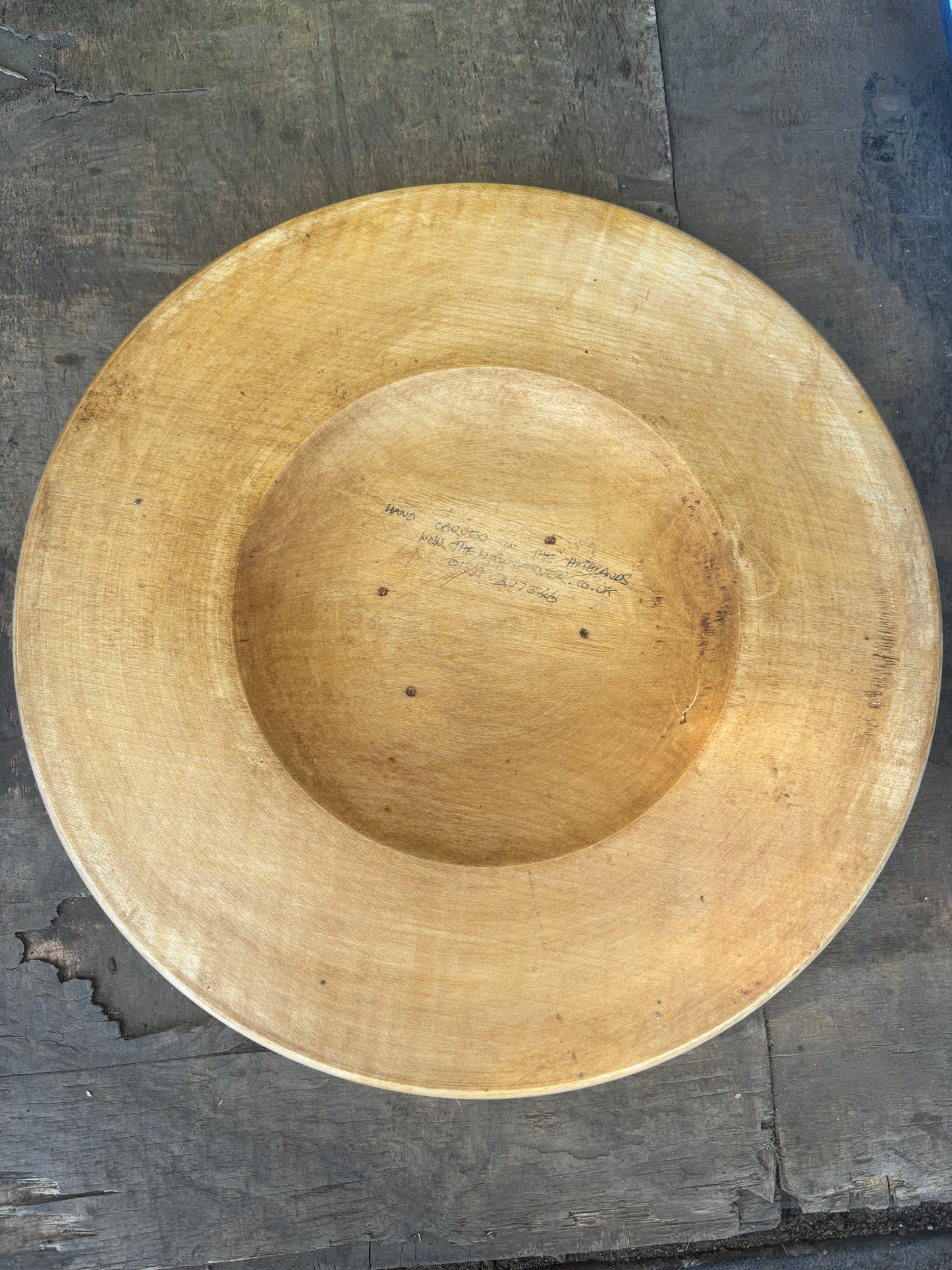 Large wooden carved bread board