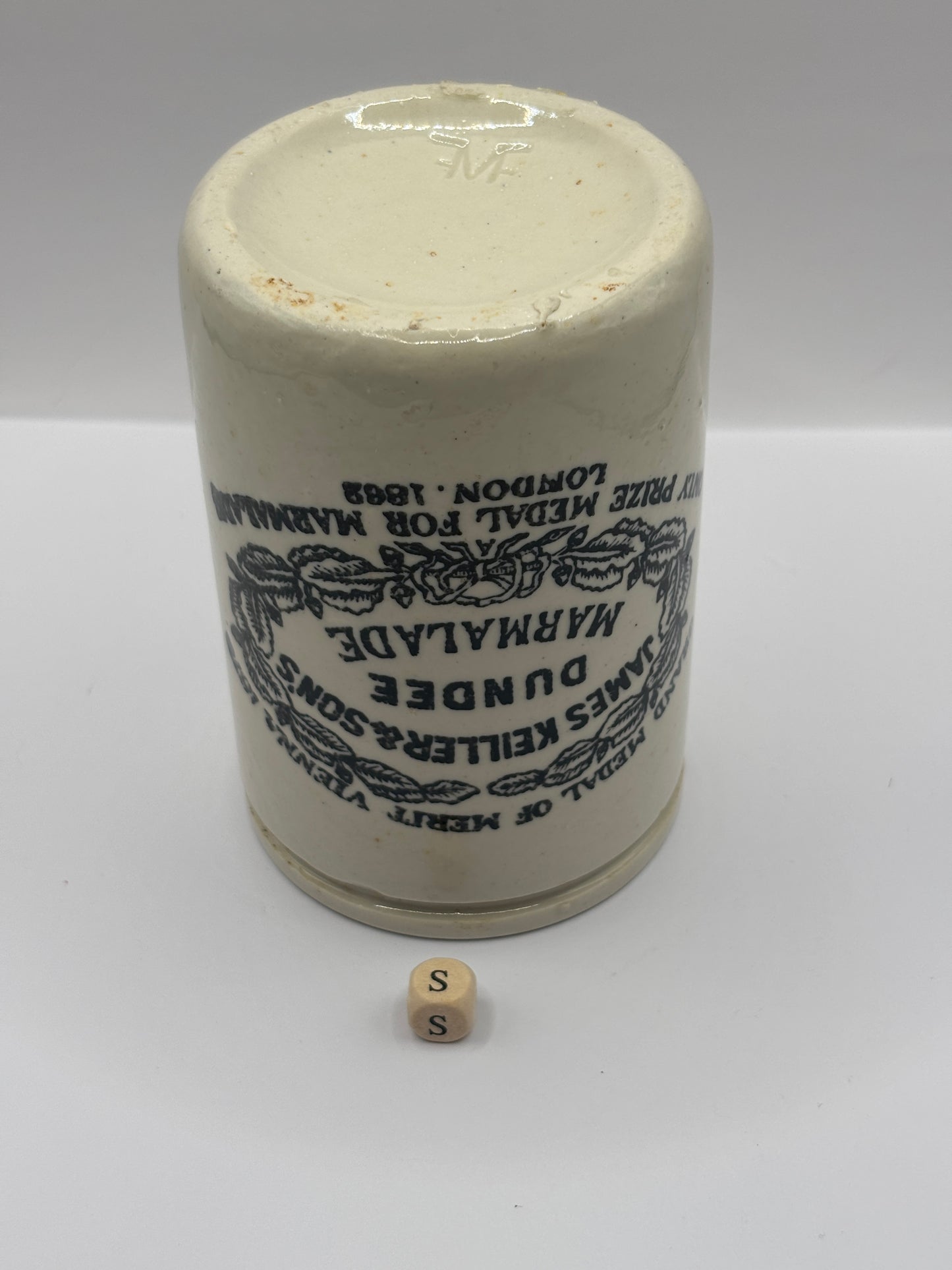 Old 1lb James Keiller Dundee marmalade jar (S)