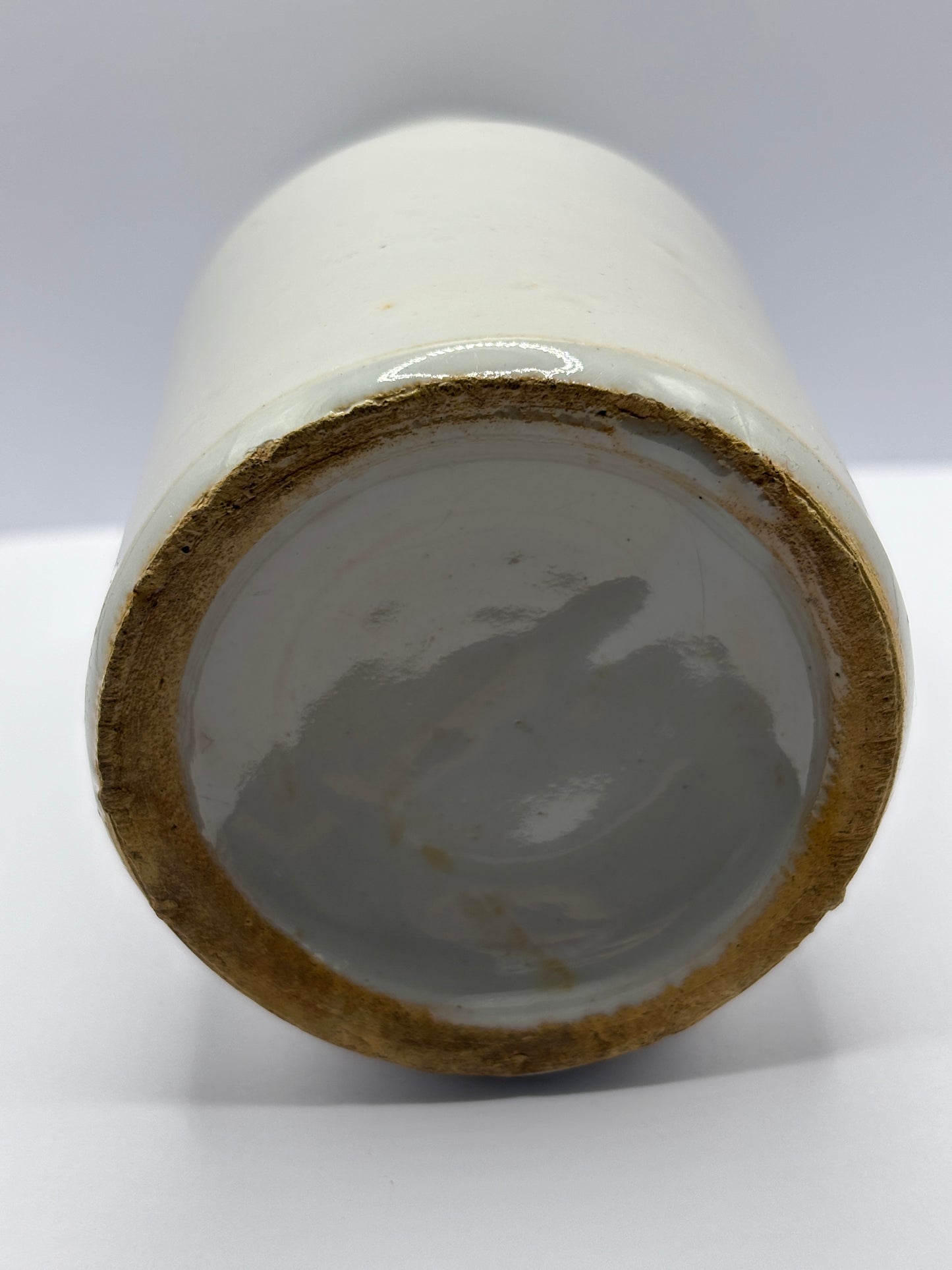 Old plain stoneware mustard pot