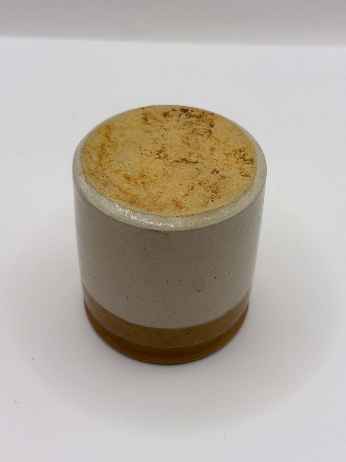 Old mini brown top jar