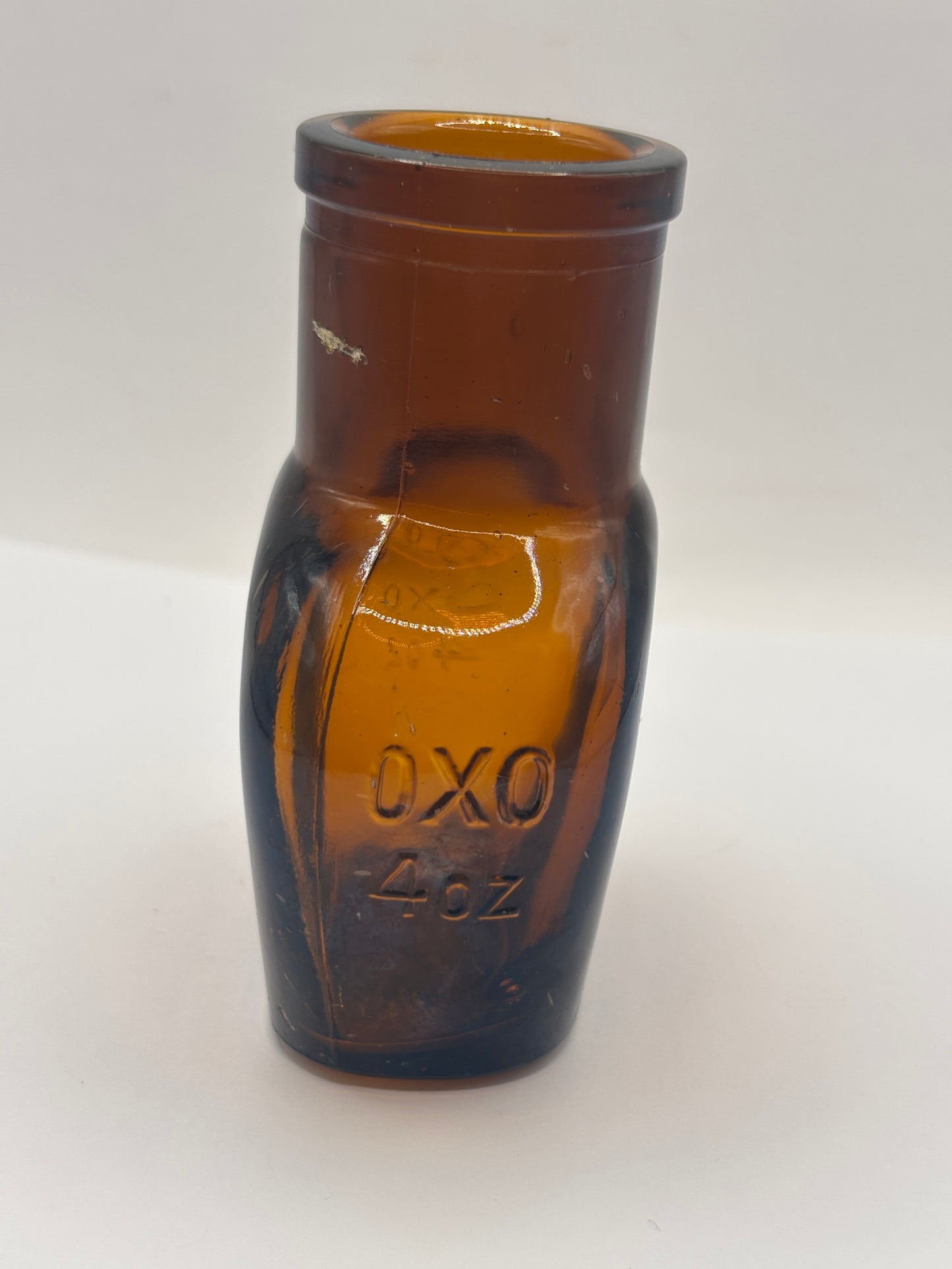 old amber glass OXO bottle 4oz
