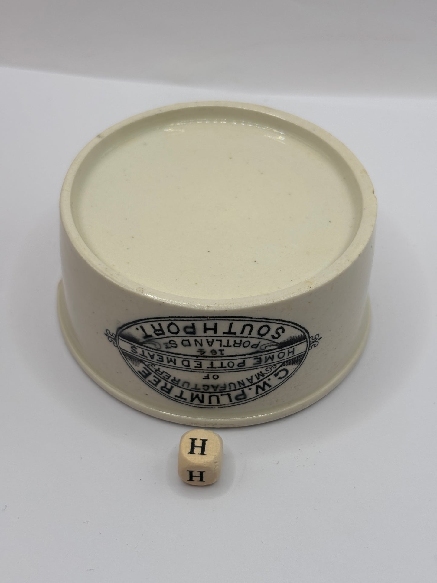 Old Plumtree advertising meat paste pot (H)