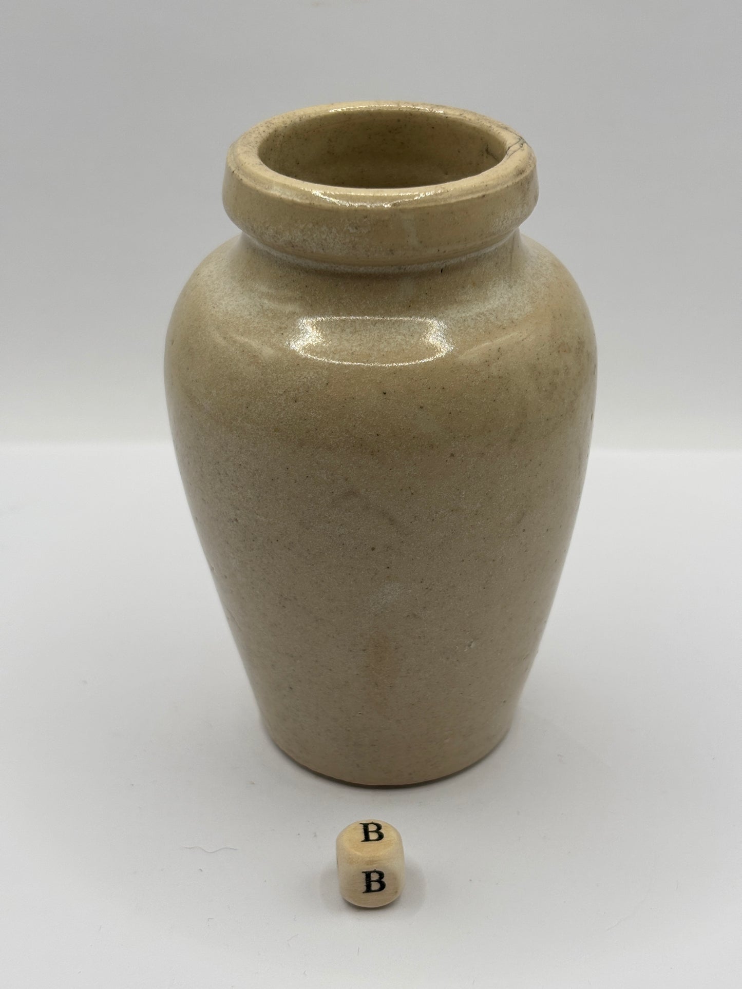 Old stoneware advertising Virol jar 10cms (B)