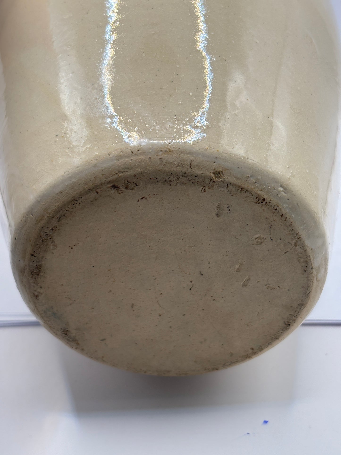 Old large 9 inch stoneware advertising Virol jar