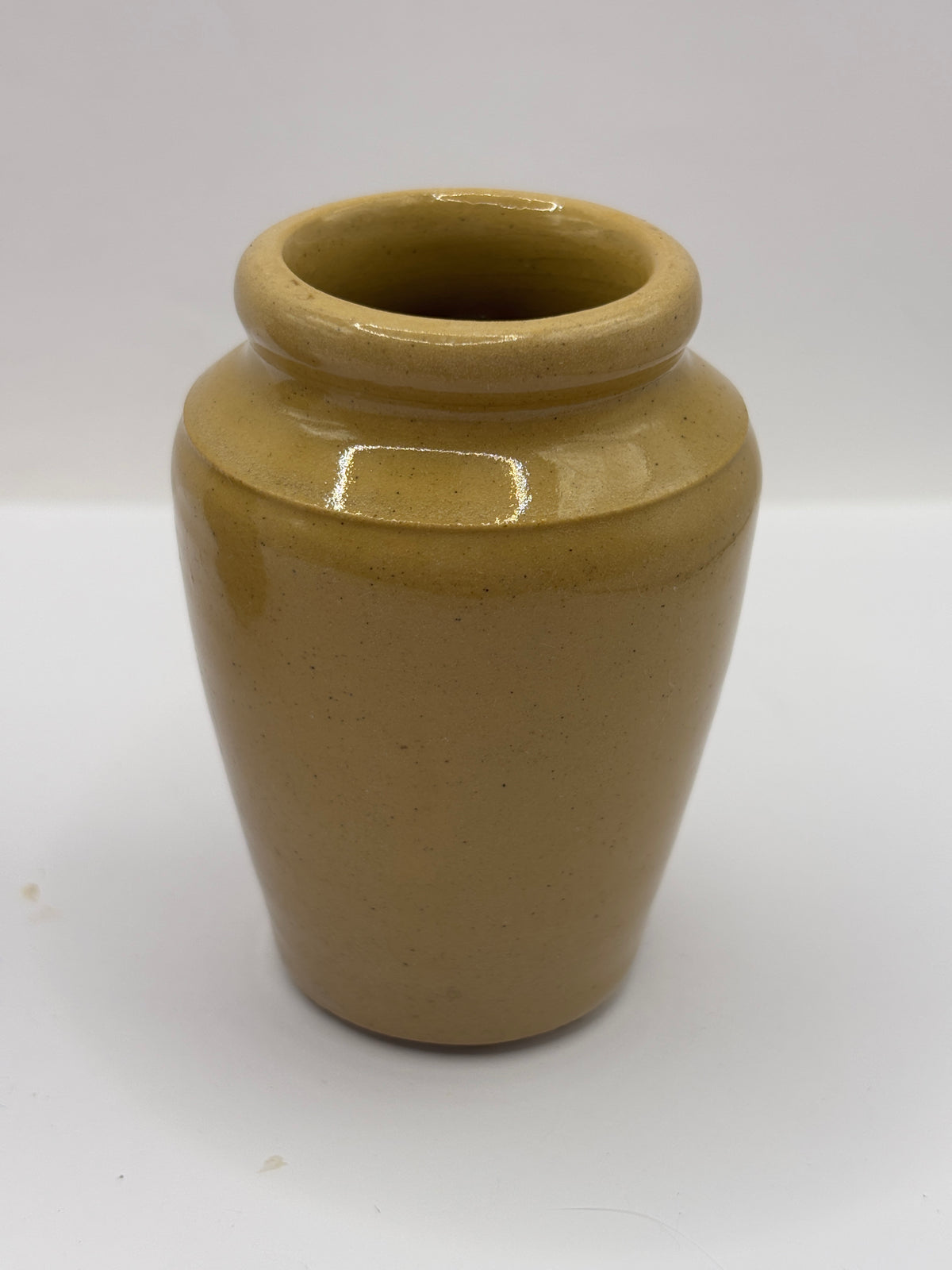 Old stoneware advertising cream pot, Greenside creamery. Gibsons rich pure pasteurised cream 7cms