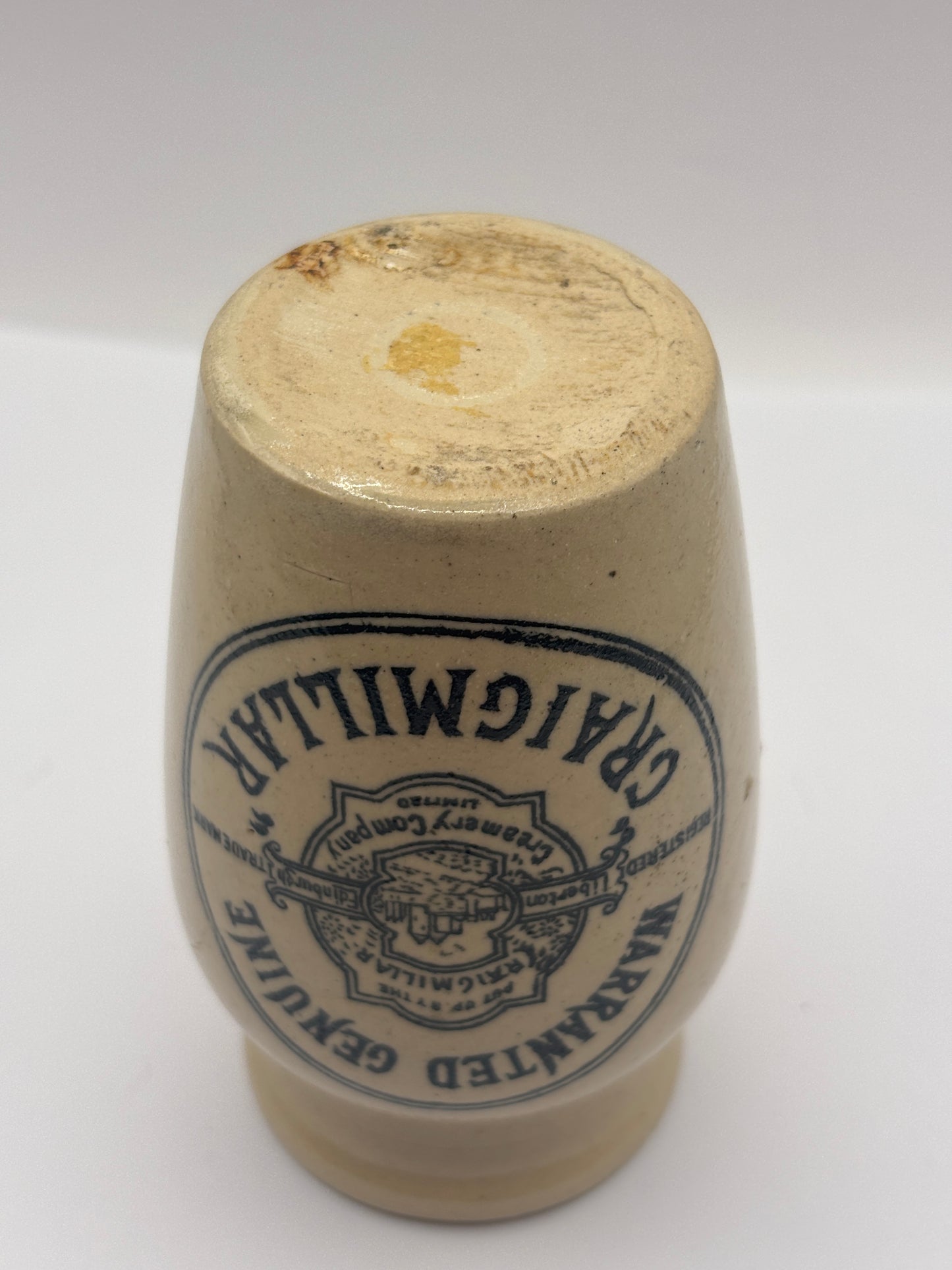 Old advertising cream pot, Craigmillar cream