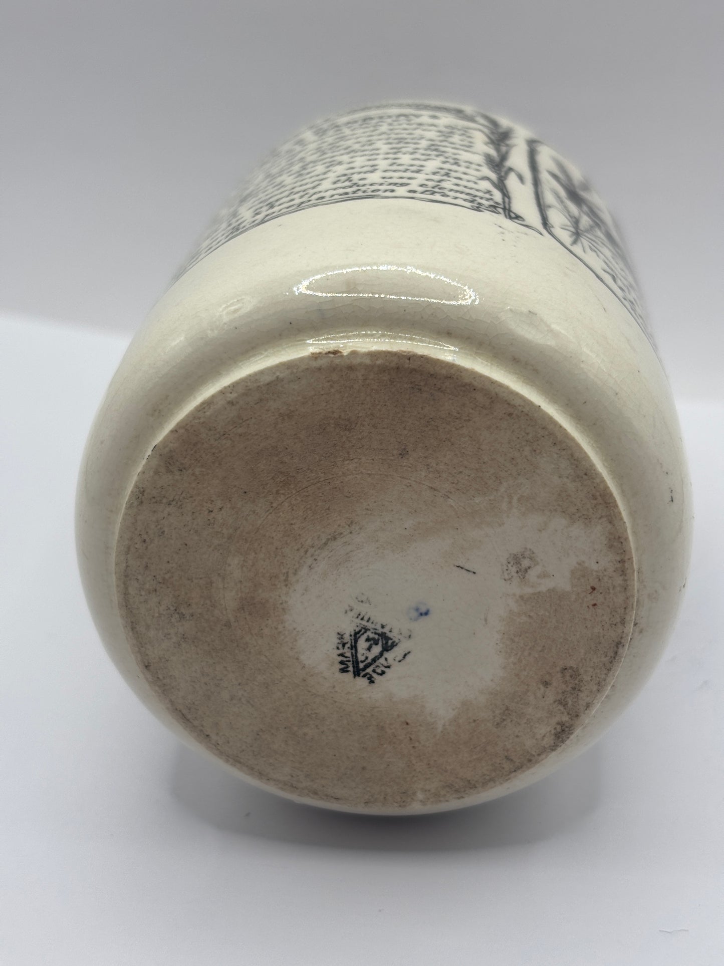 Old advertising jar, Bynol the perfected malt & oil