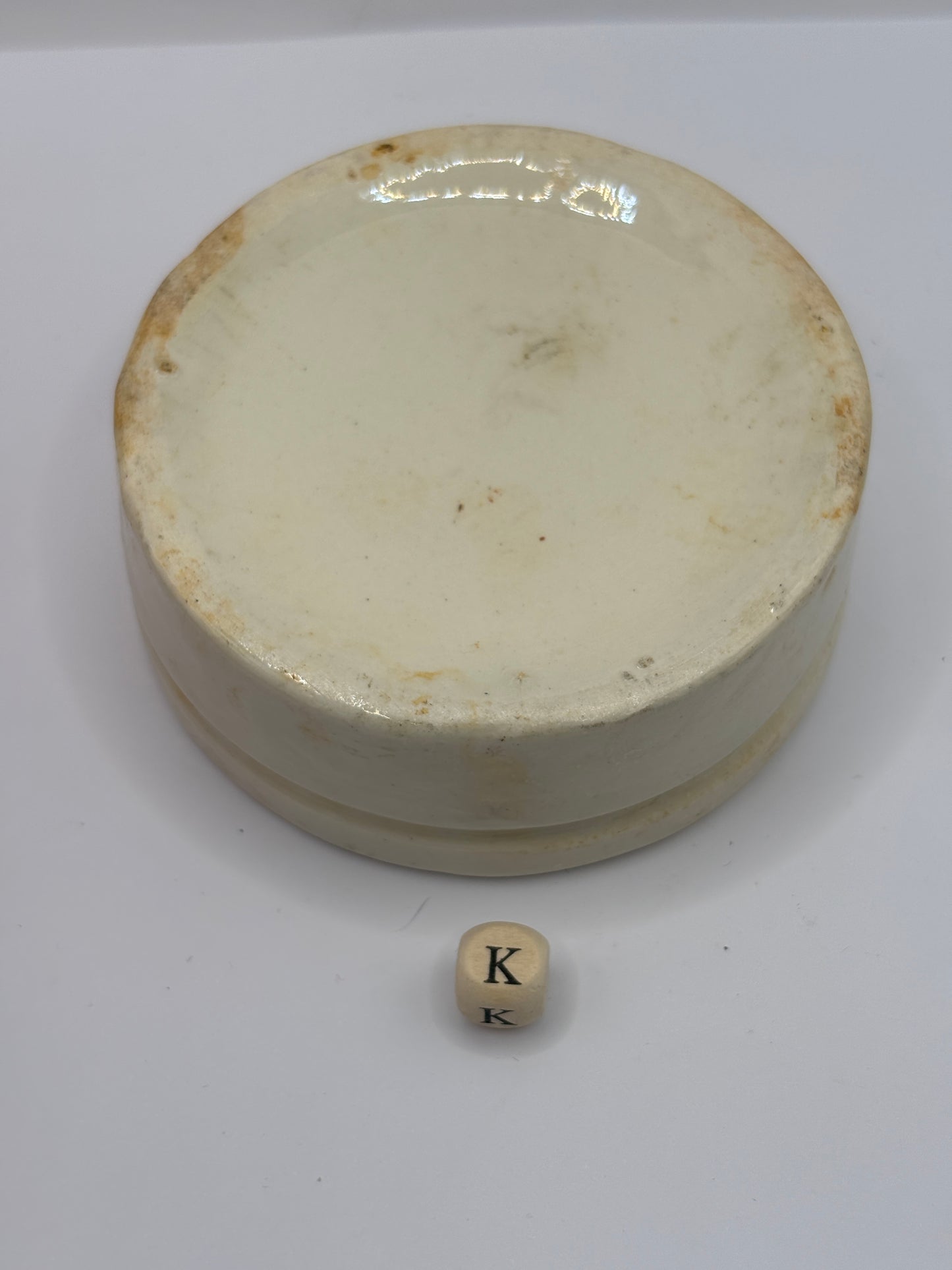 Old plain stoneware meat paste pot, potted meat (K)