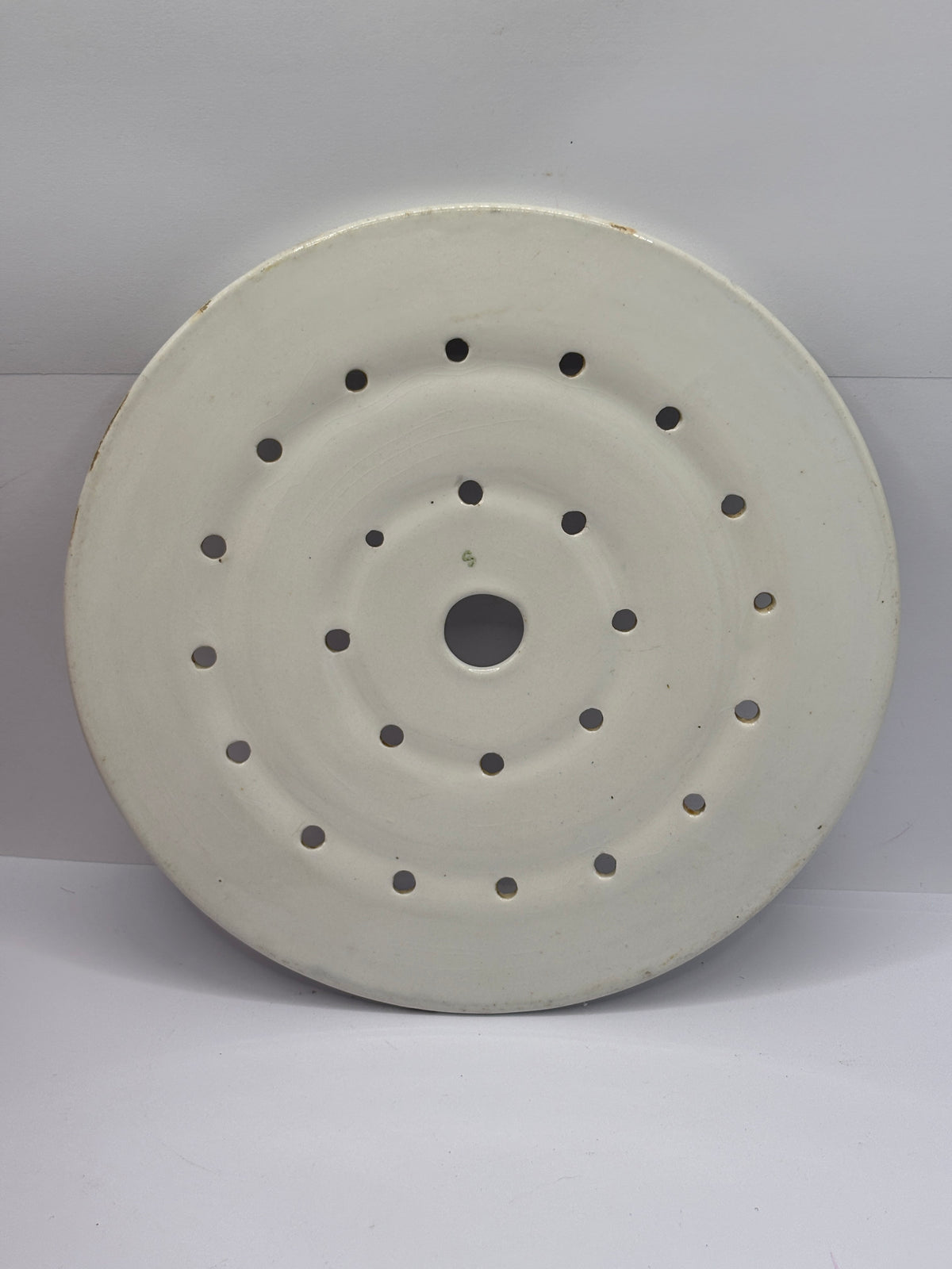 Old milk bowl and strainer, Grimwade safety milk bowl
