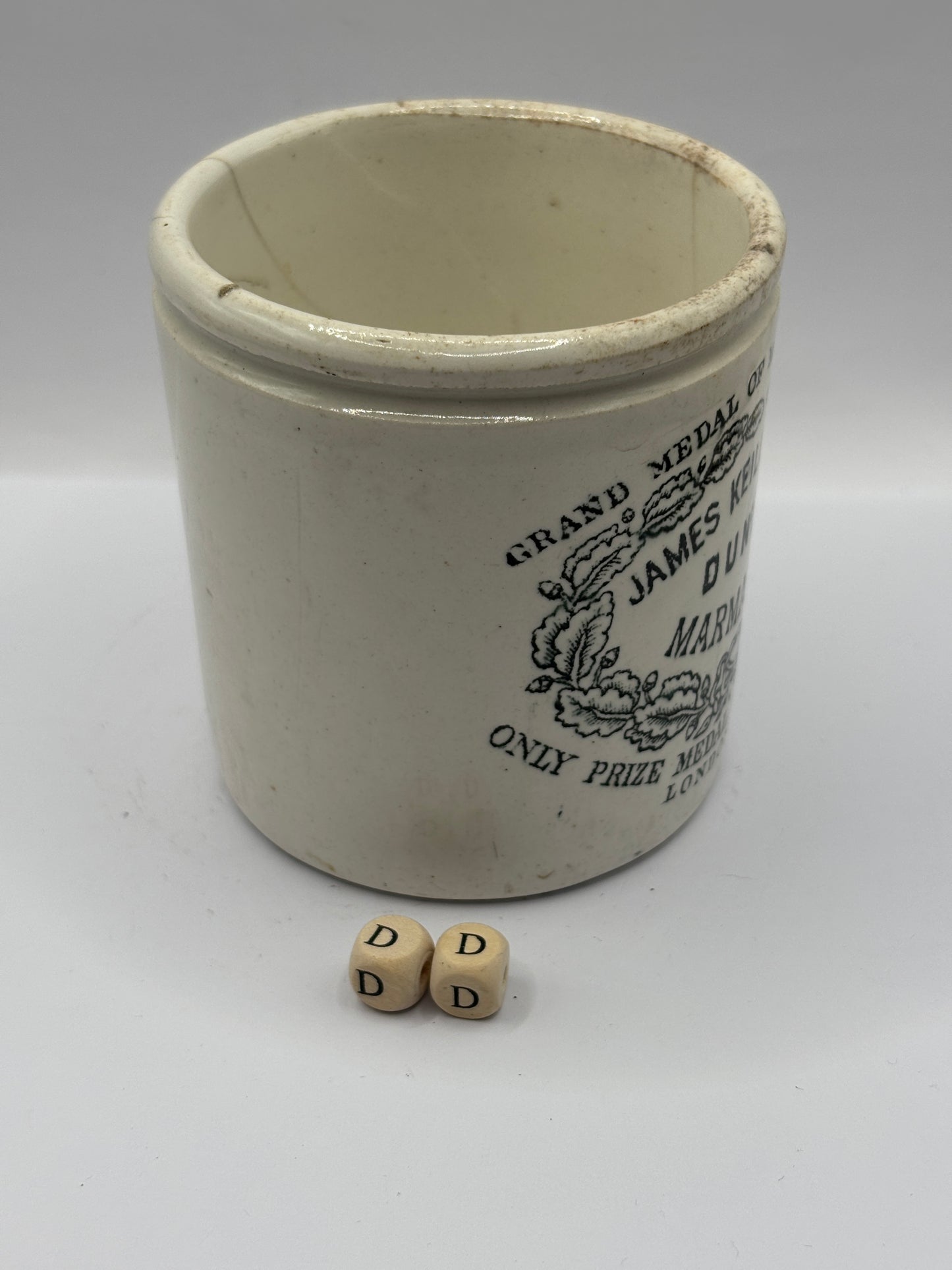 Old 1lb James Keiller Dundee marmalade Jar (DD)