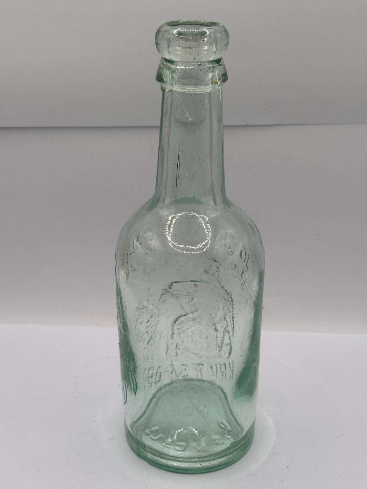 Old advertising beer bottle, King Canute, Joseph Gidman, Manchester