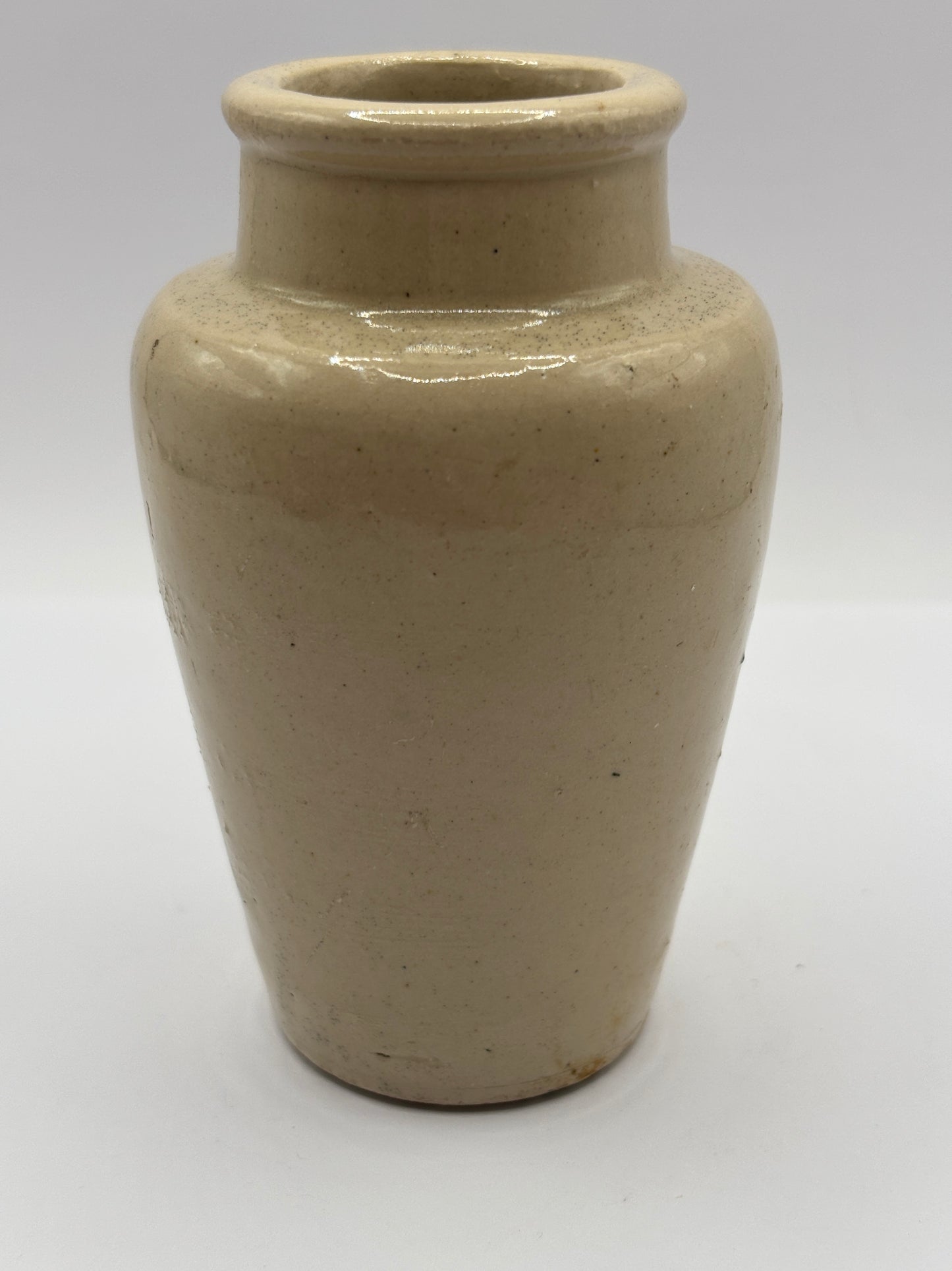 Old stoneware advertising cream pot, mobberley creamery pure rich cream