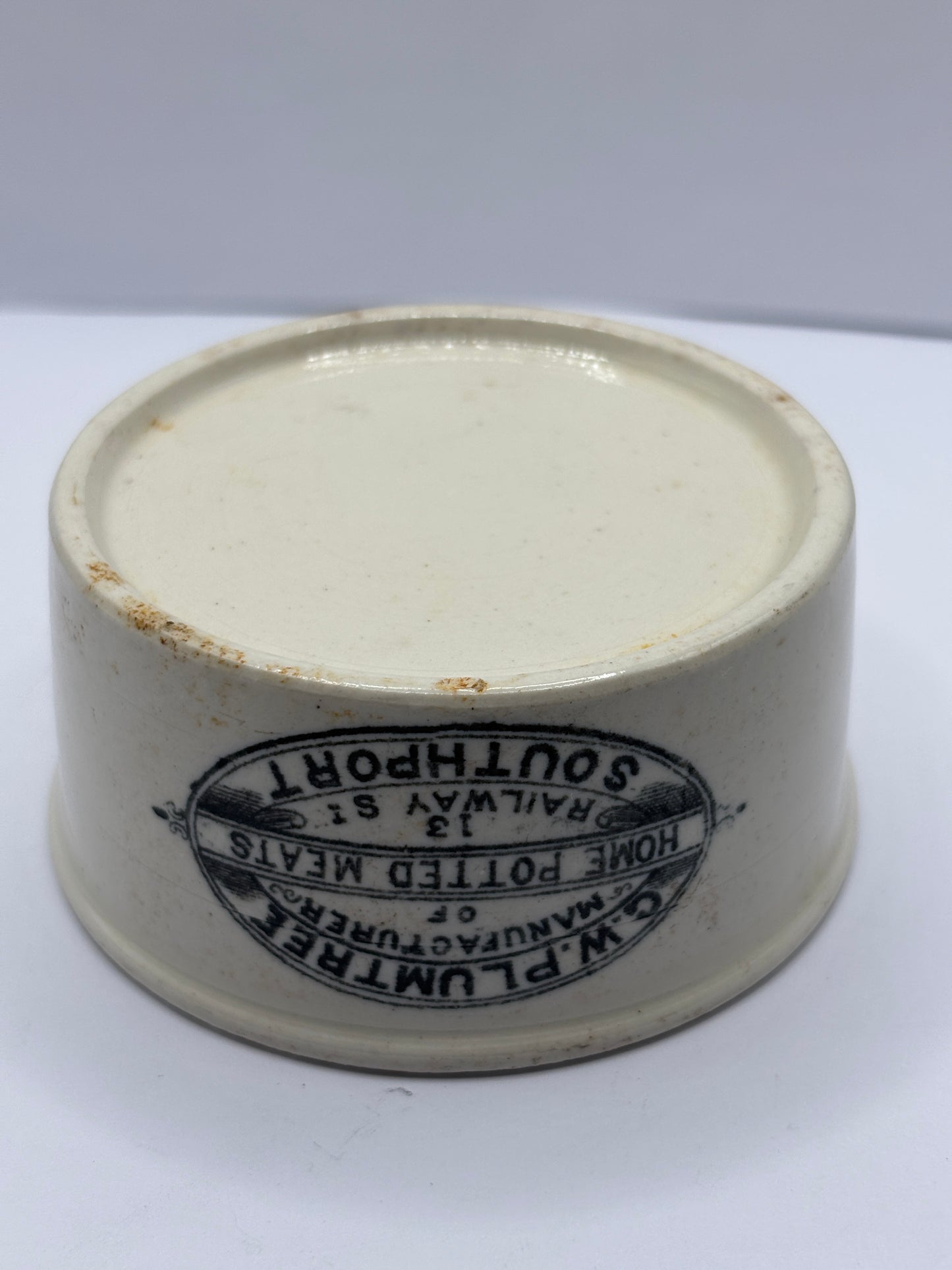 Plumtree home potted meats advertising pot