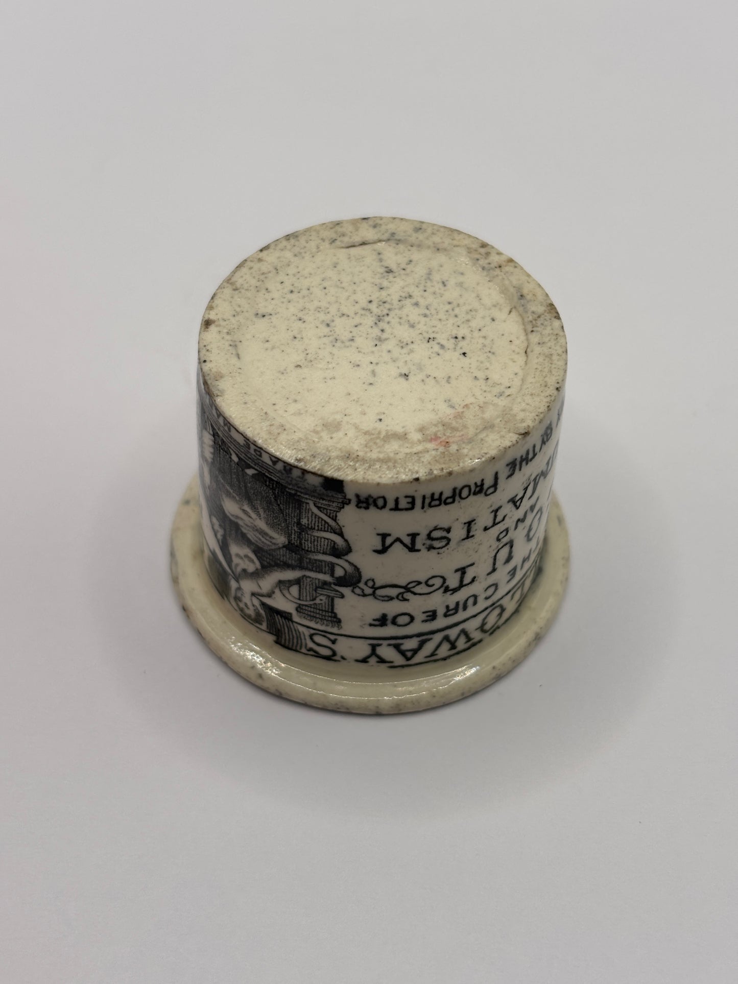 Old advertising ointment pot, Holloways ointment
