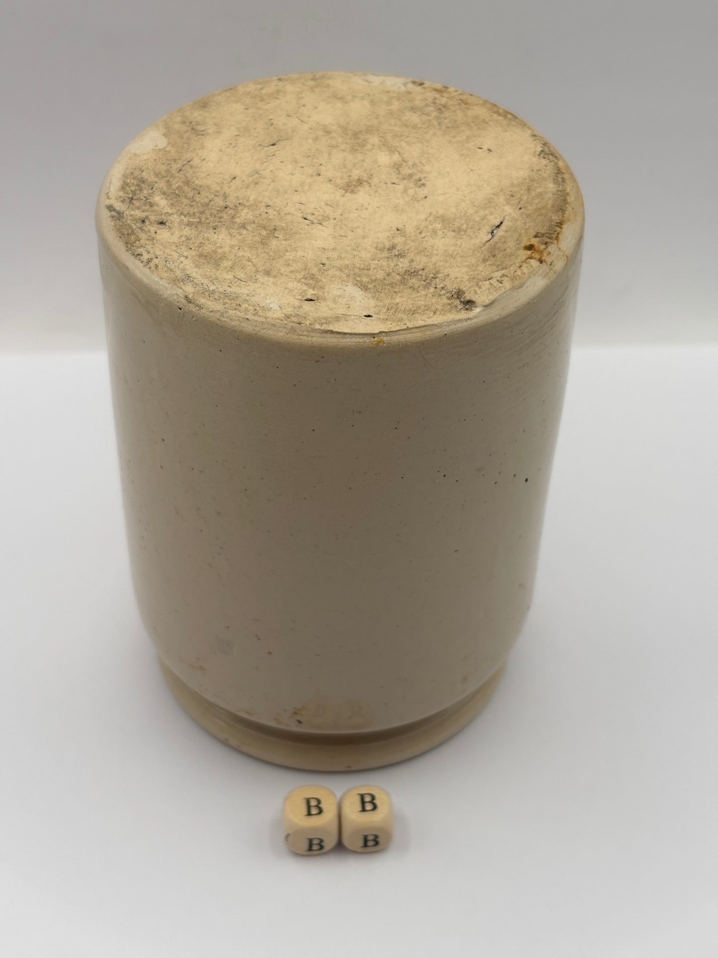 Old 1lb rolled top stoneware marmalade pot (BB)