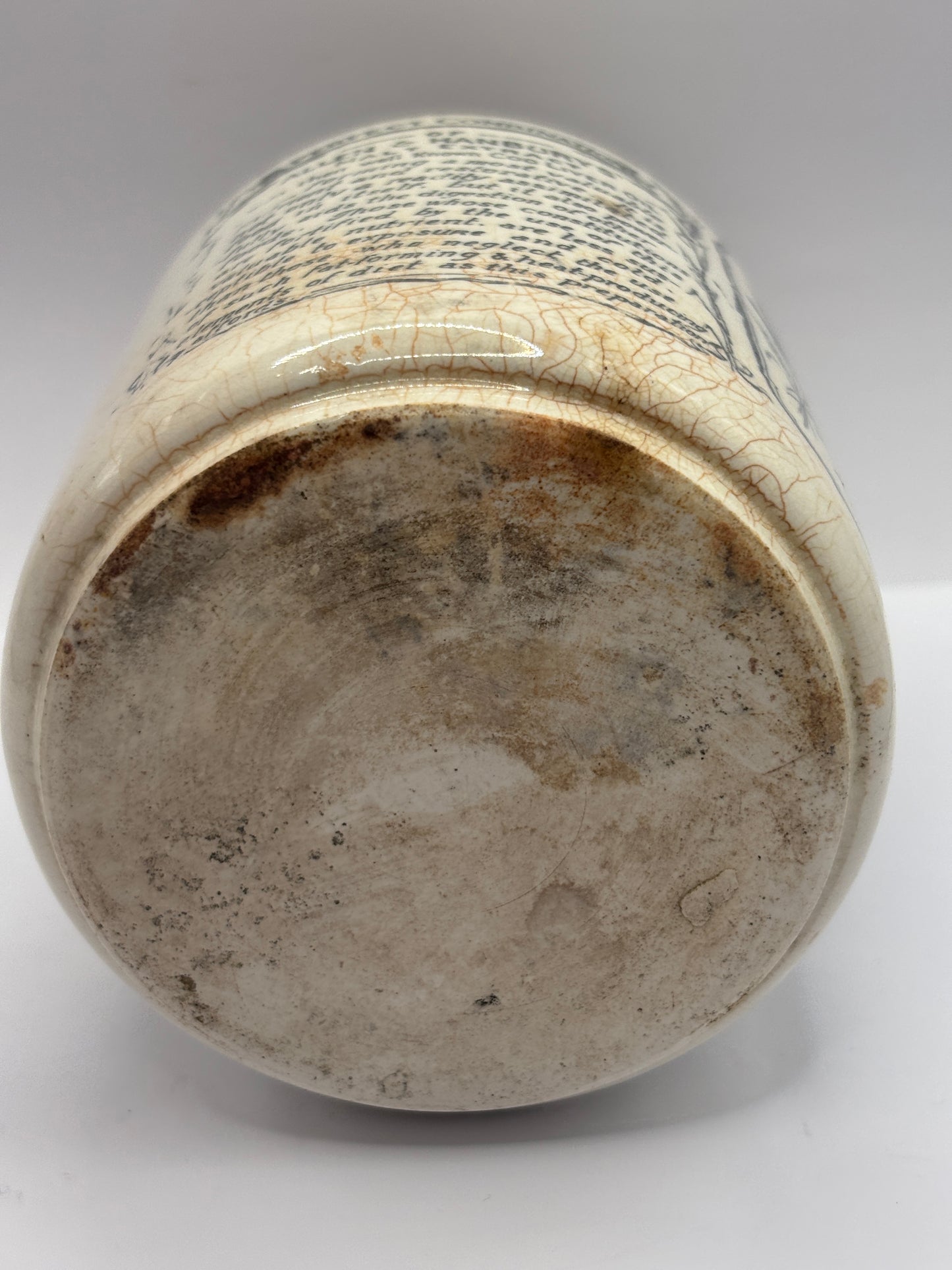 Old stoneware advertising jar, Bynol the perfected malt & oil