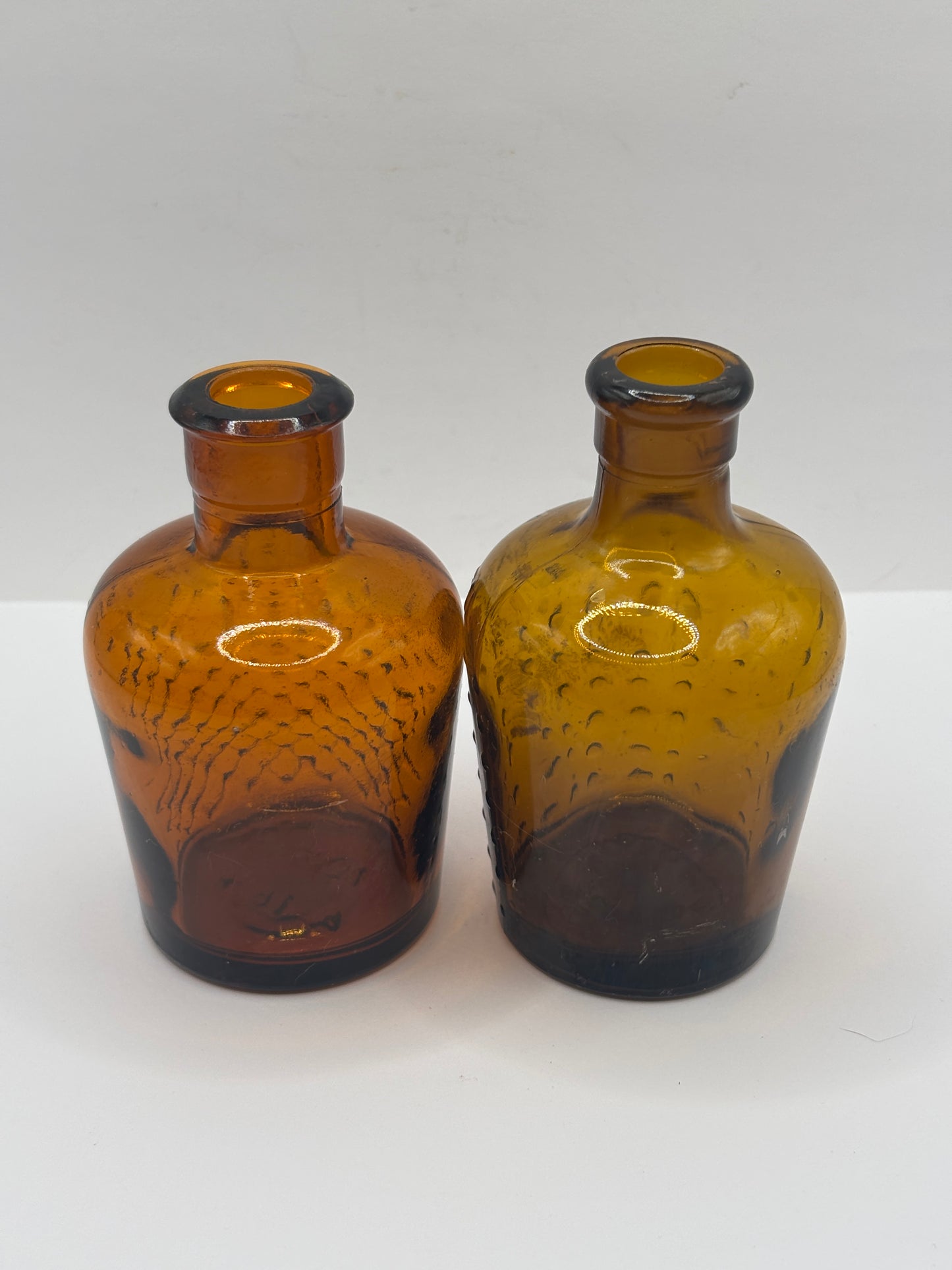 2 old amber glass Lysol bottles, Not to be taken