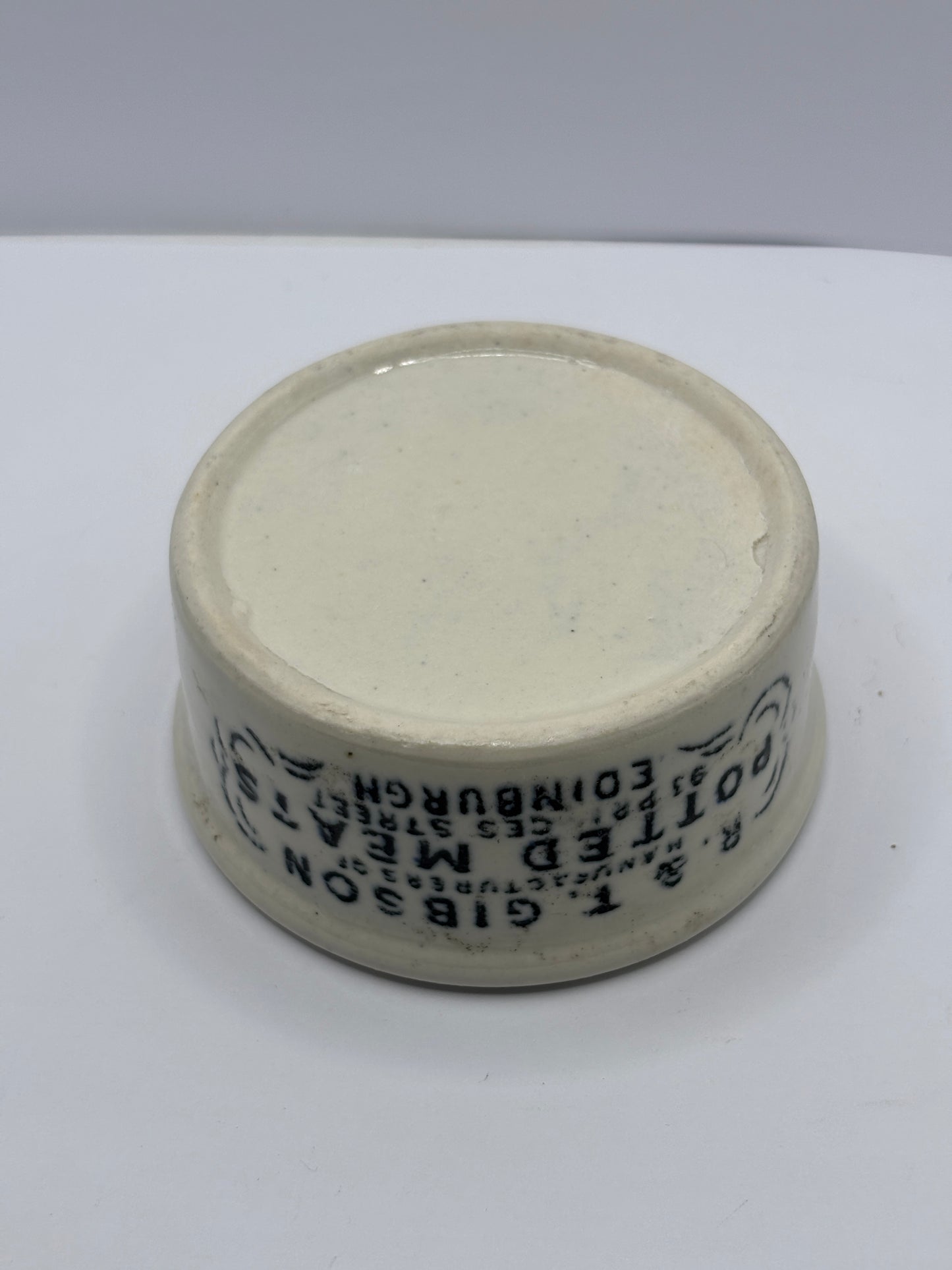 Old R&T advertising potted meat dish, Edinburgh