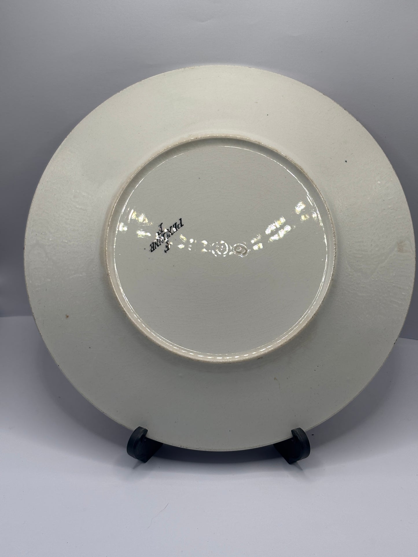 Antique french porcelain plate, mid 19th century