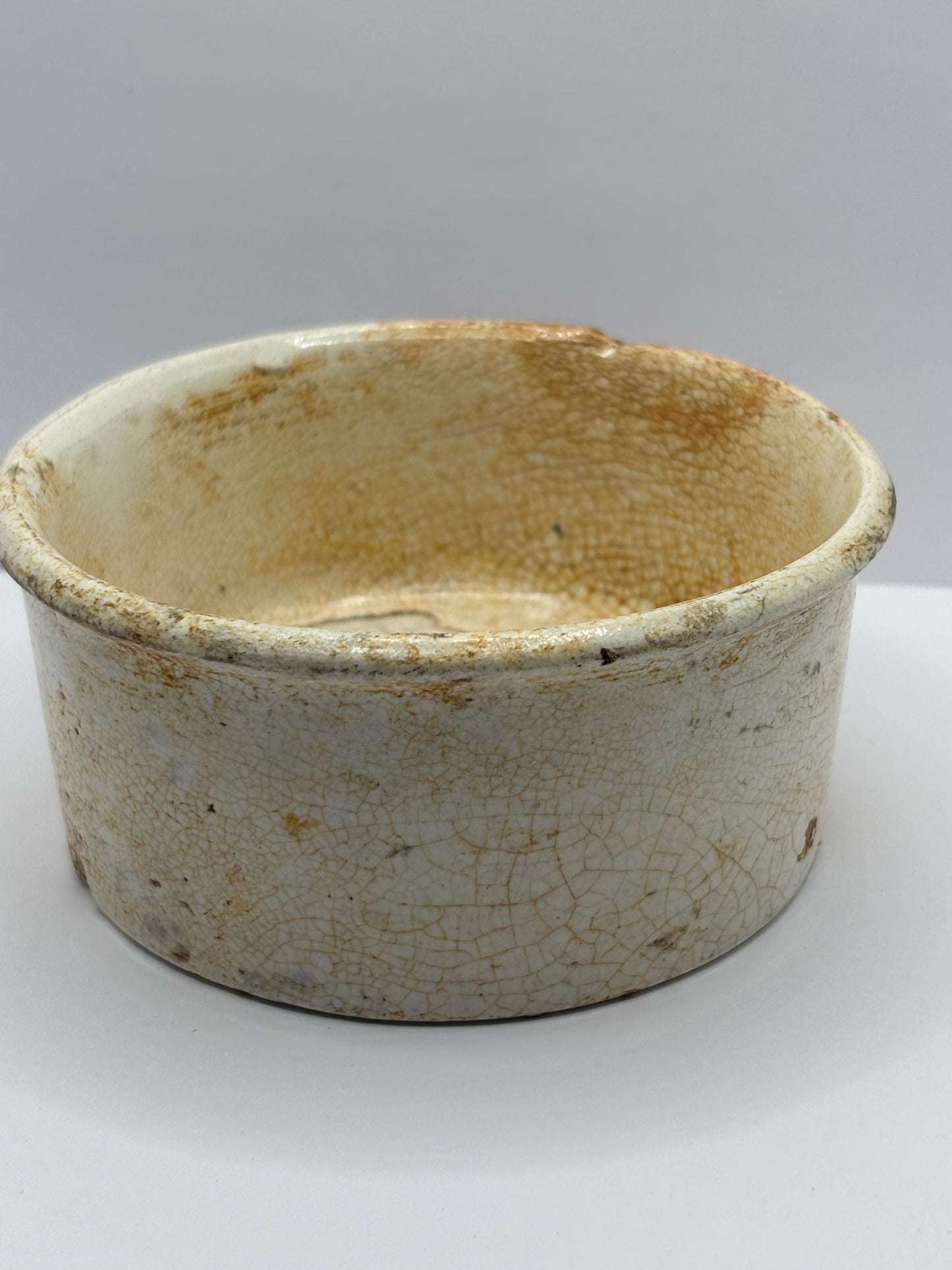 Springfield potted meats advertising pot. Damaged