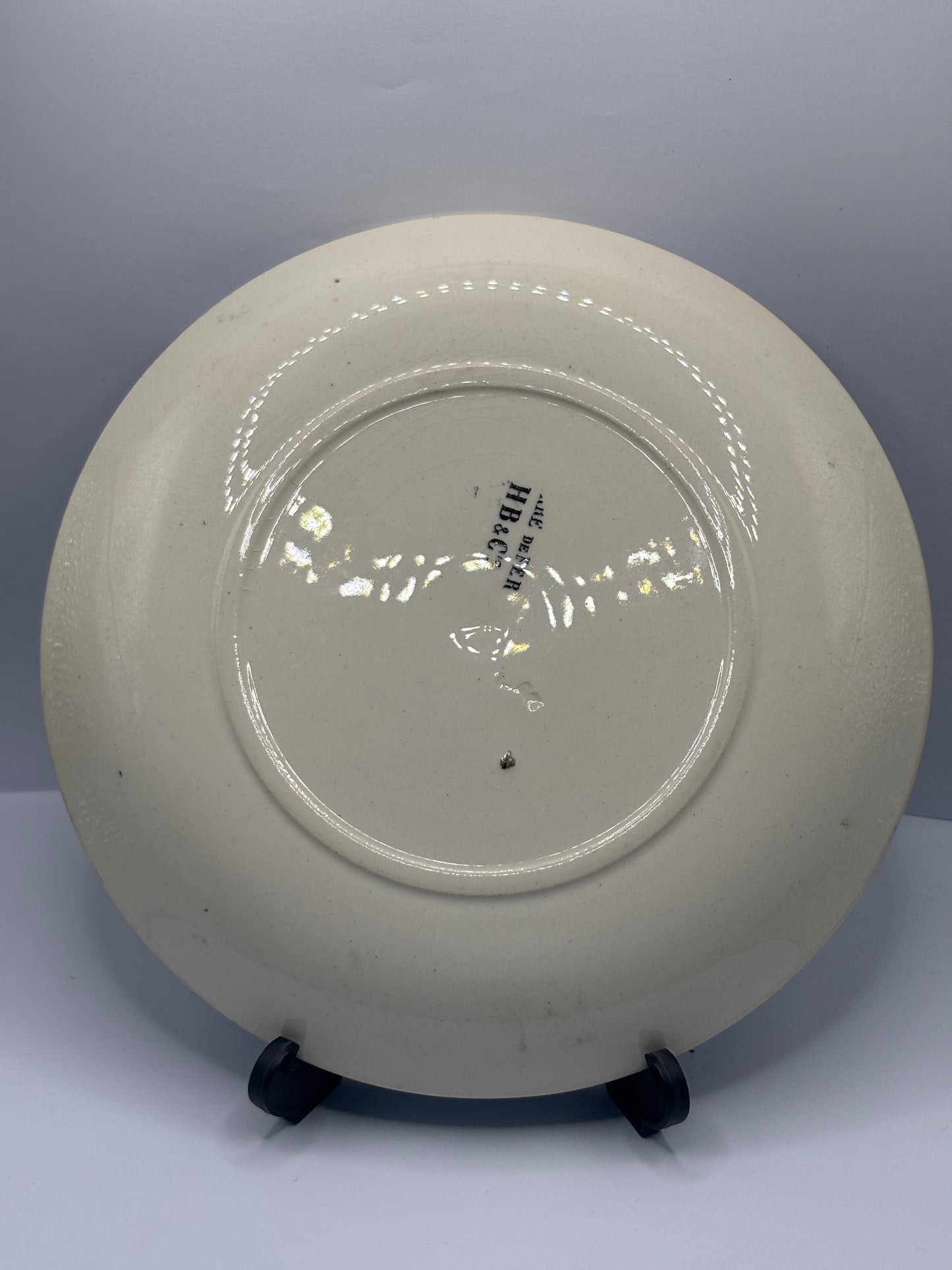 Antique french porcelain plate, mid 19th century