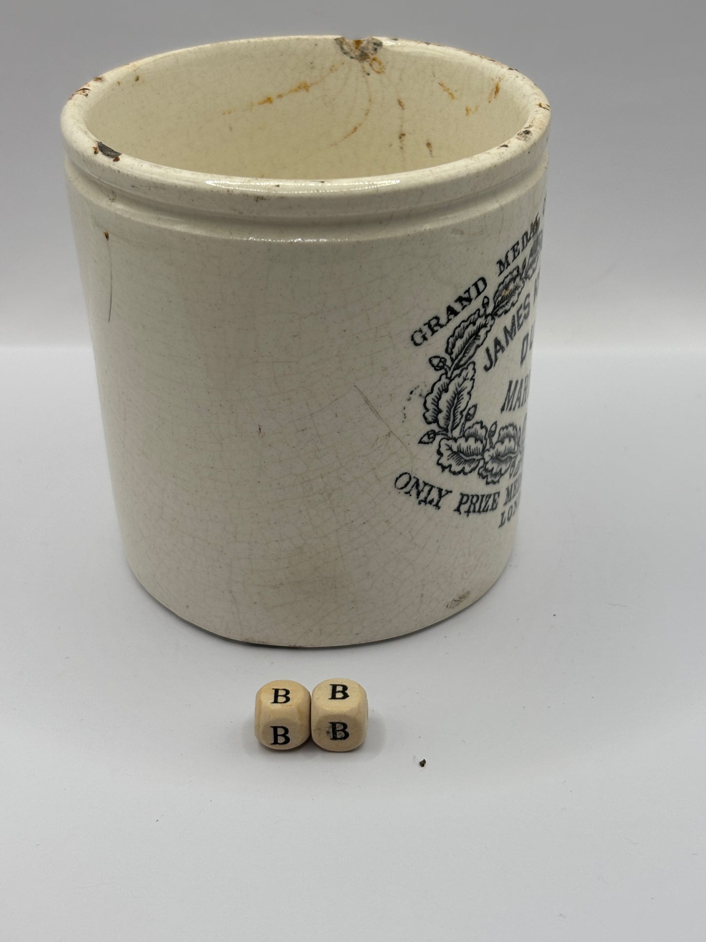Old 1lb James Keiller Dundee marmalade Jar (BB) damaged