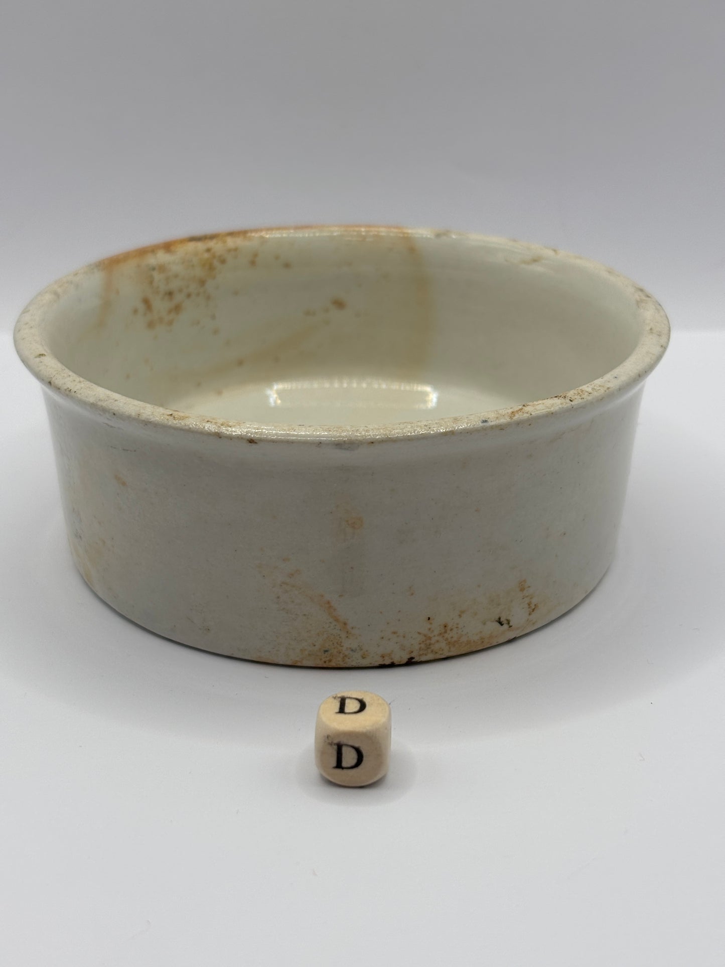 Old large Mrs Moors advertising meat paste pot (D)
