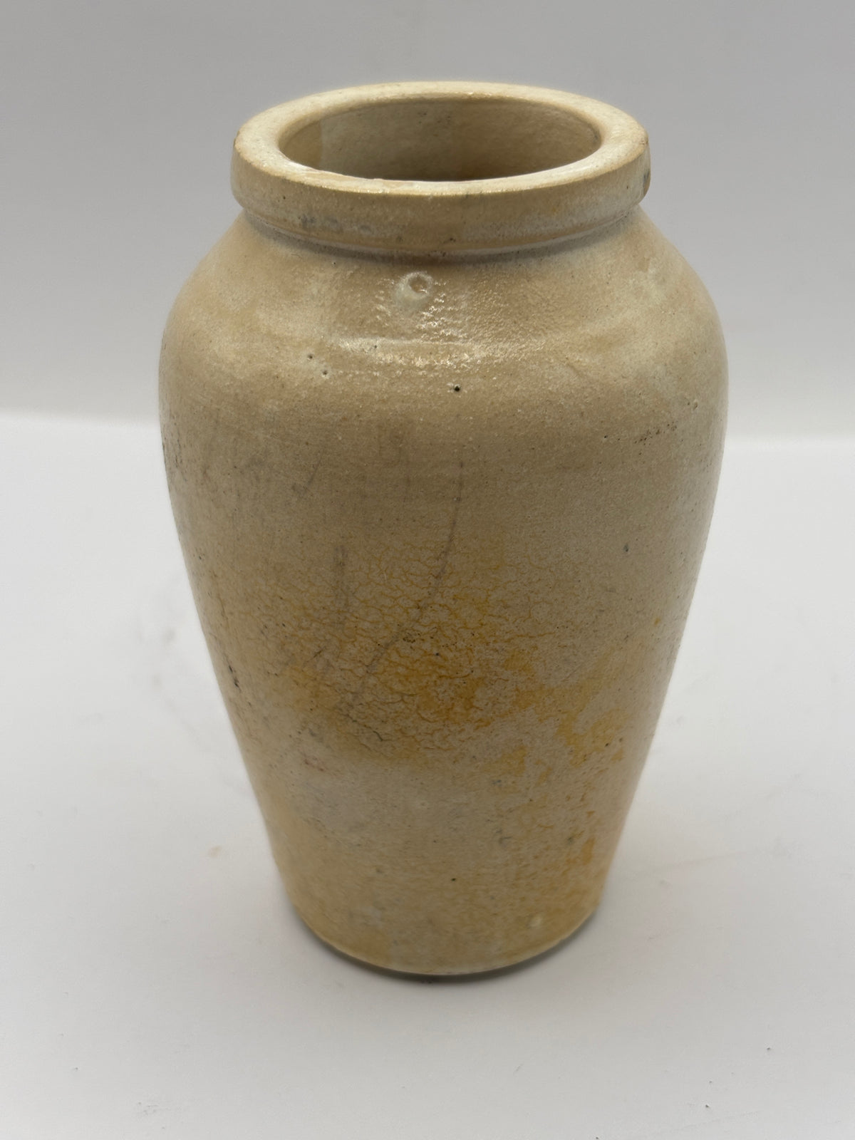 Old advertising cream pot, Harpurhey creamery, Greenwoods pure cream