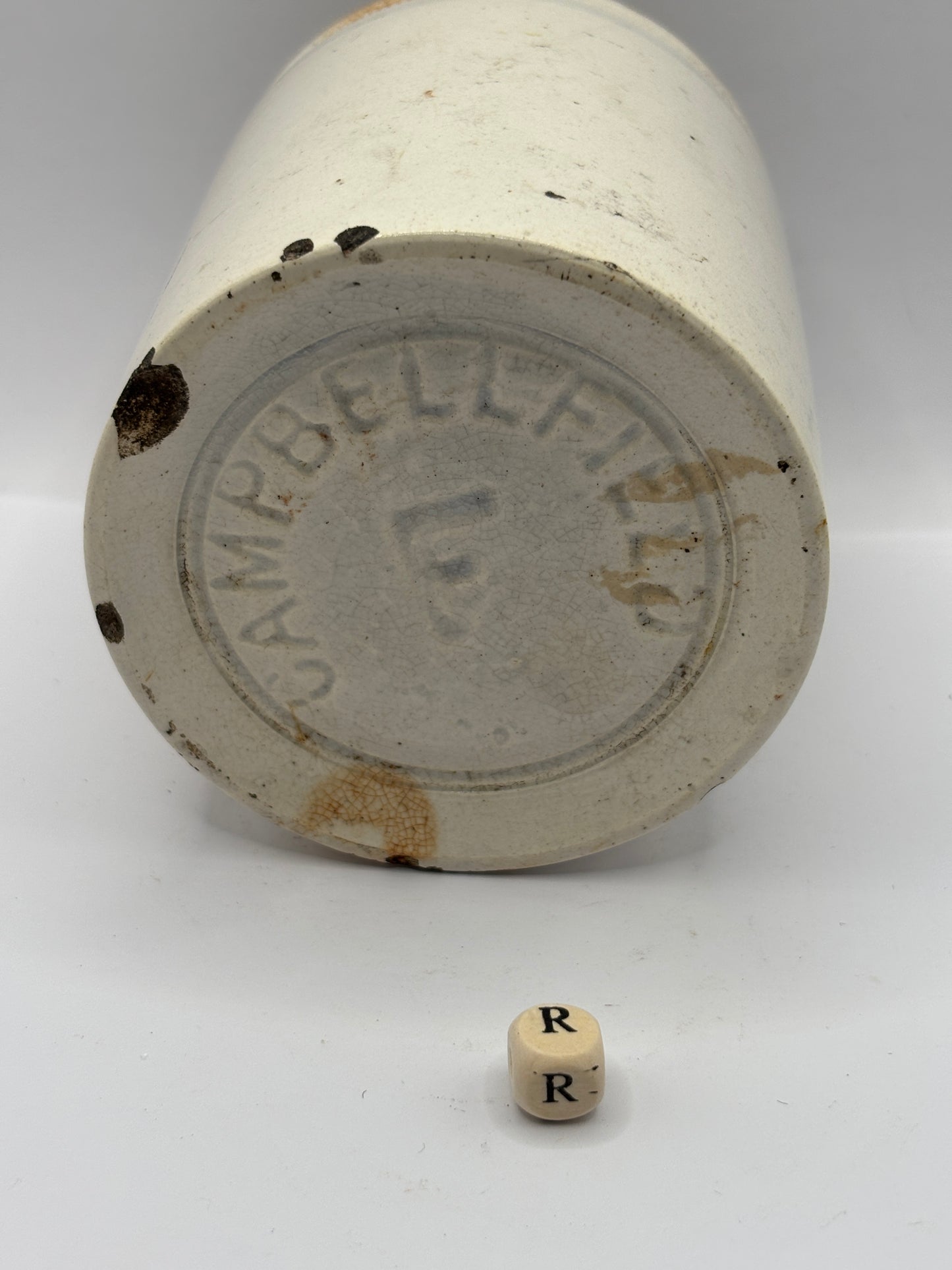 Old plain stoneware marmalade jar (R) Campbellfield