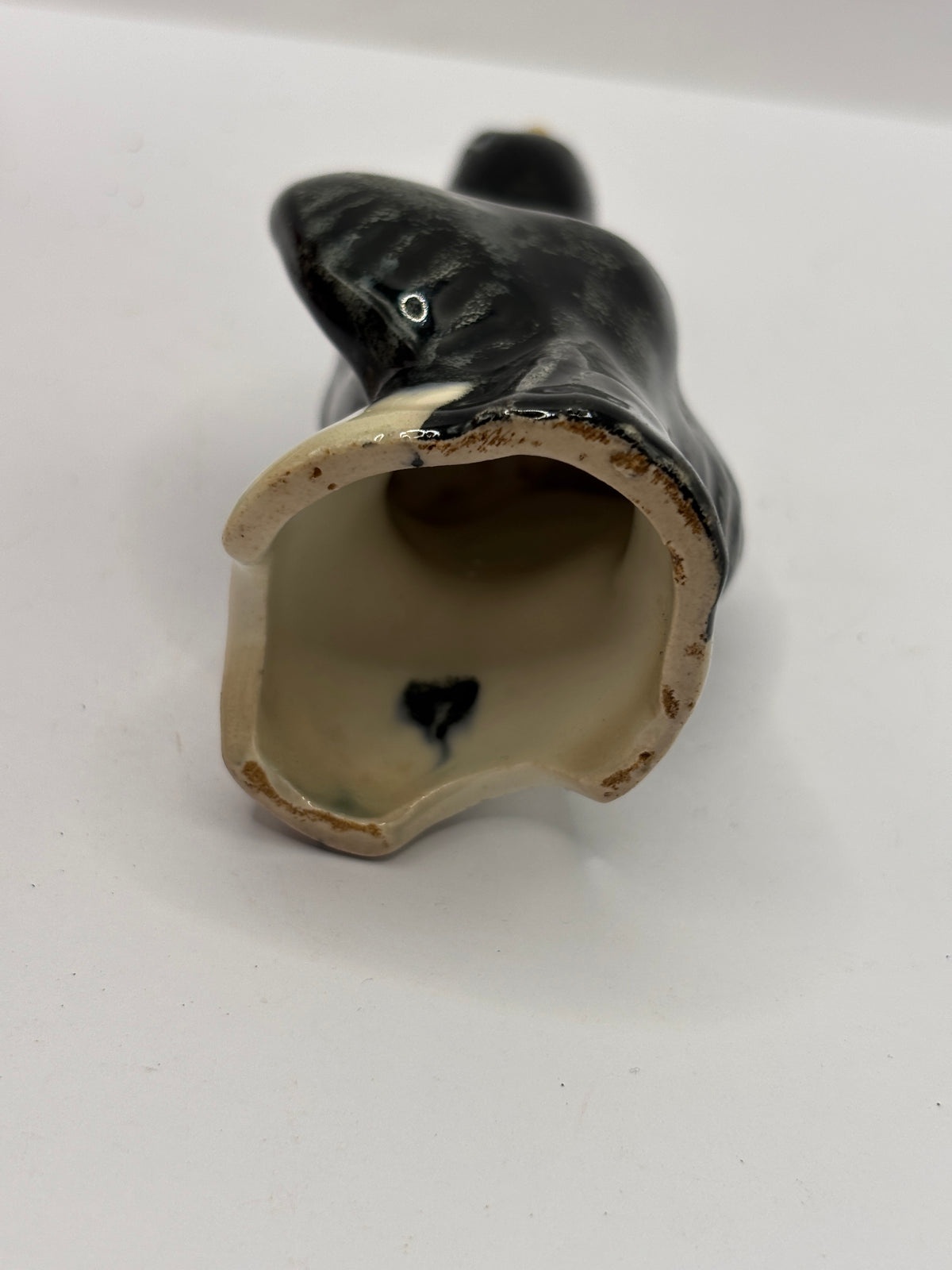 Old stoneware pie funnel, pie bird