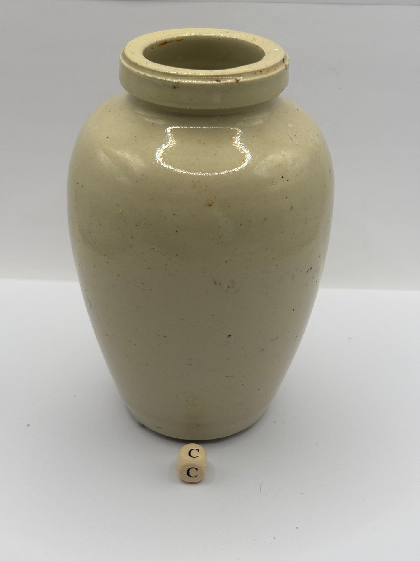 Old stoneware advertising Virol jar 13.5cms (c)