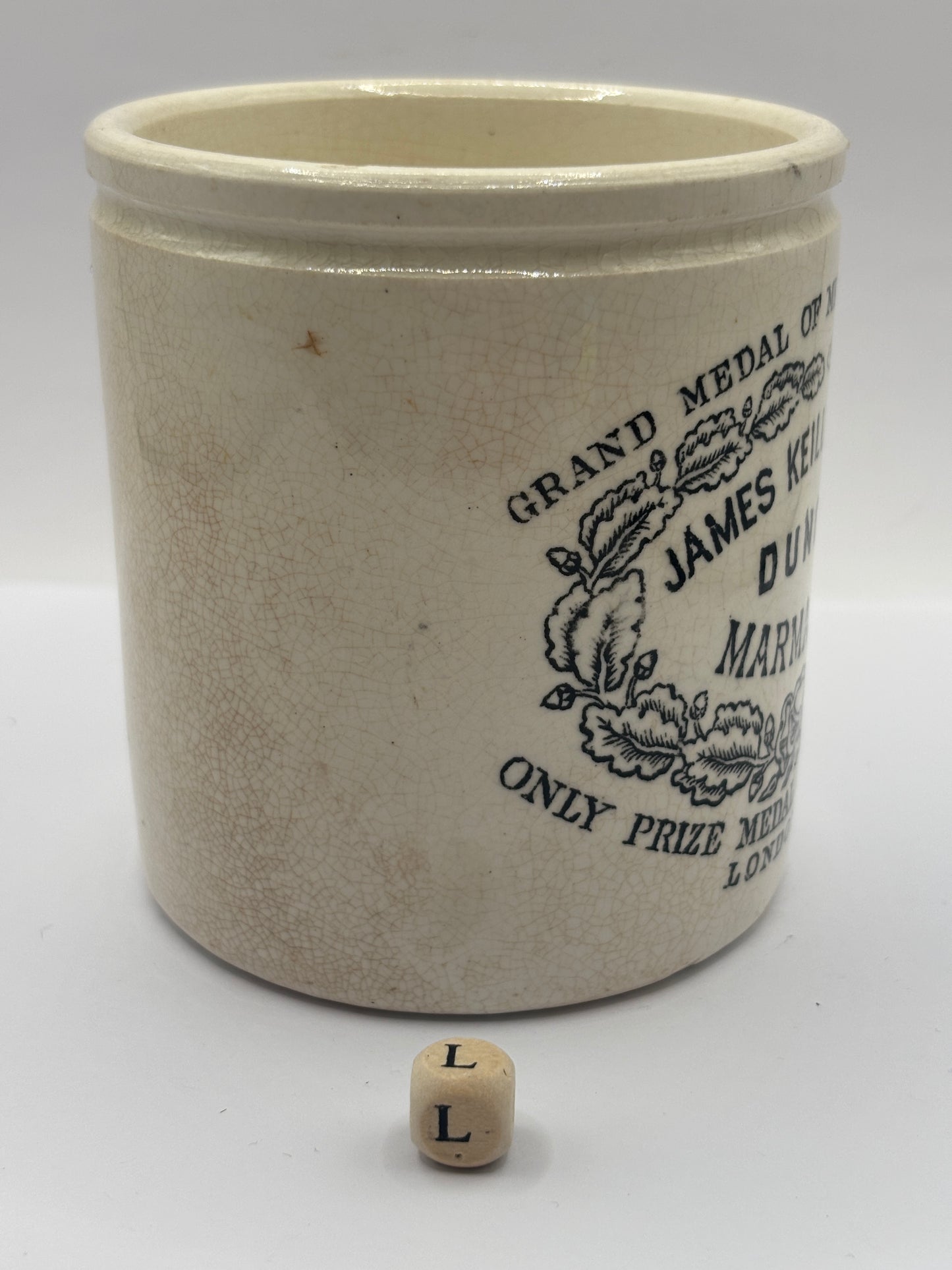 Old 1lb James Keiller Dundee marmalade Jar (L)