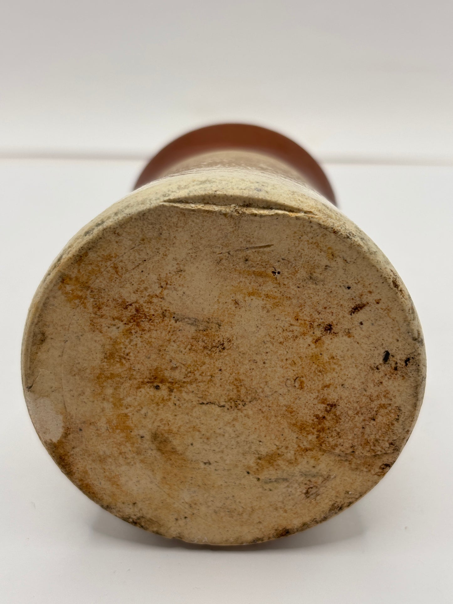 Old stoneware advertising cream pot, Lancashire hygienic dairies. Hairlines
