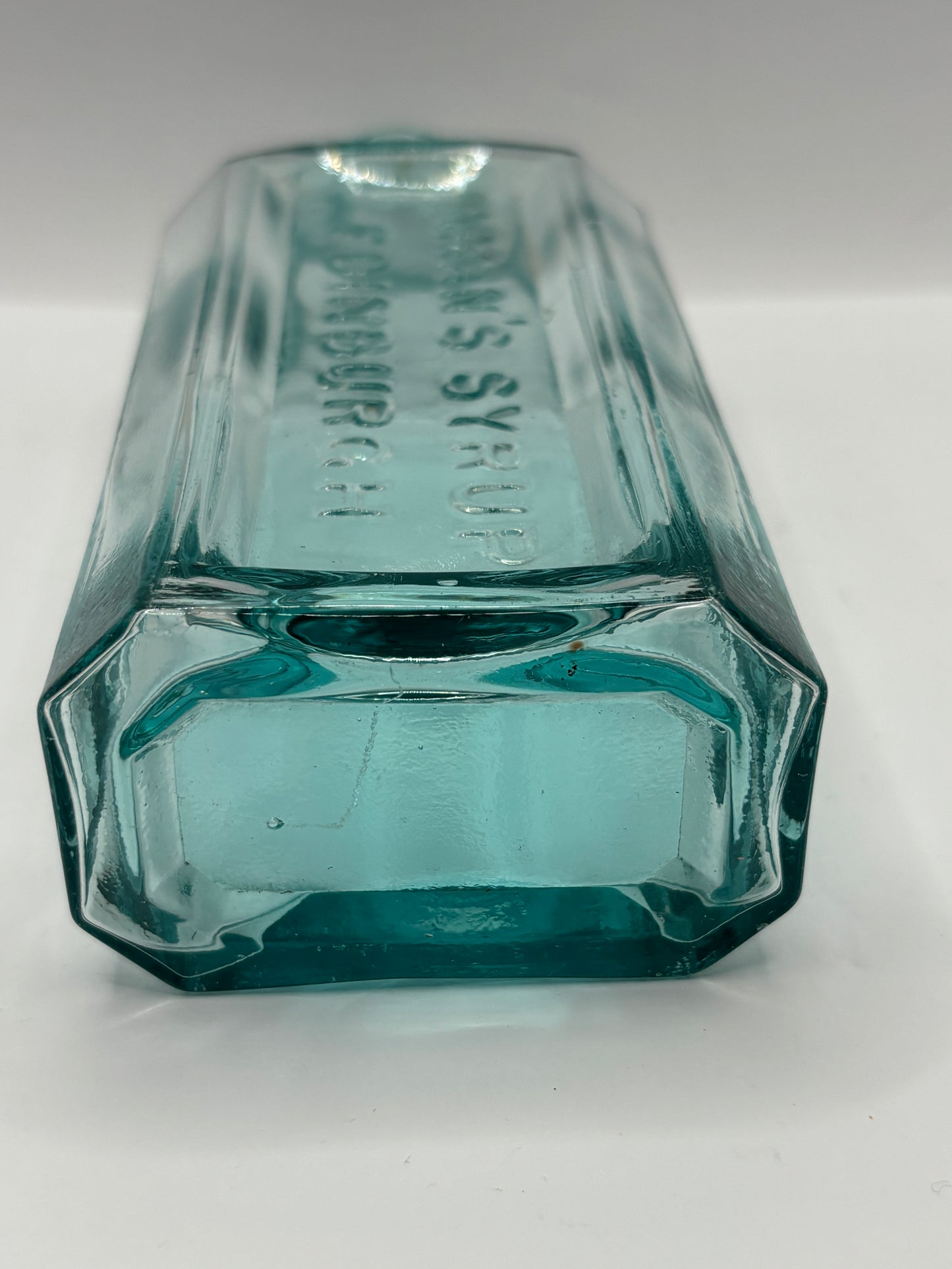 Old advertising chemist bottle, Inman’s syrup Edinburgh