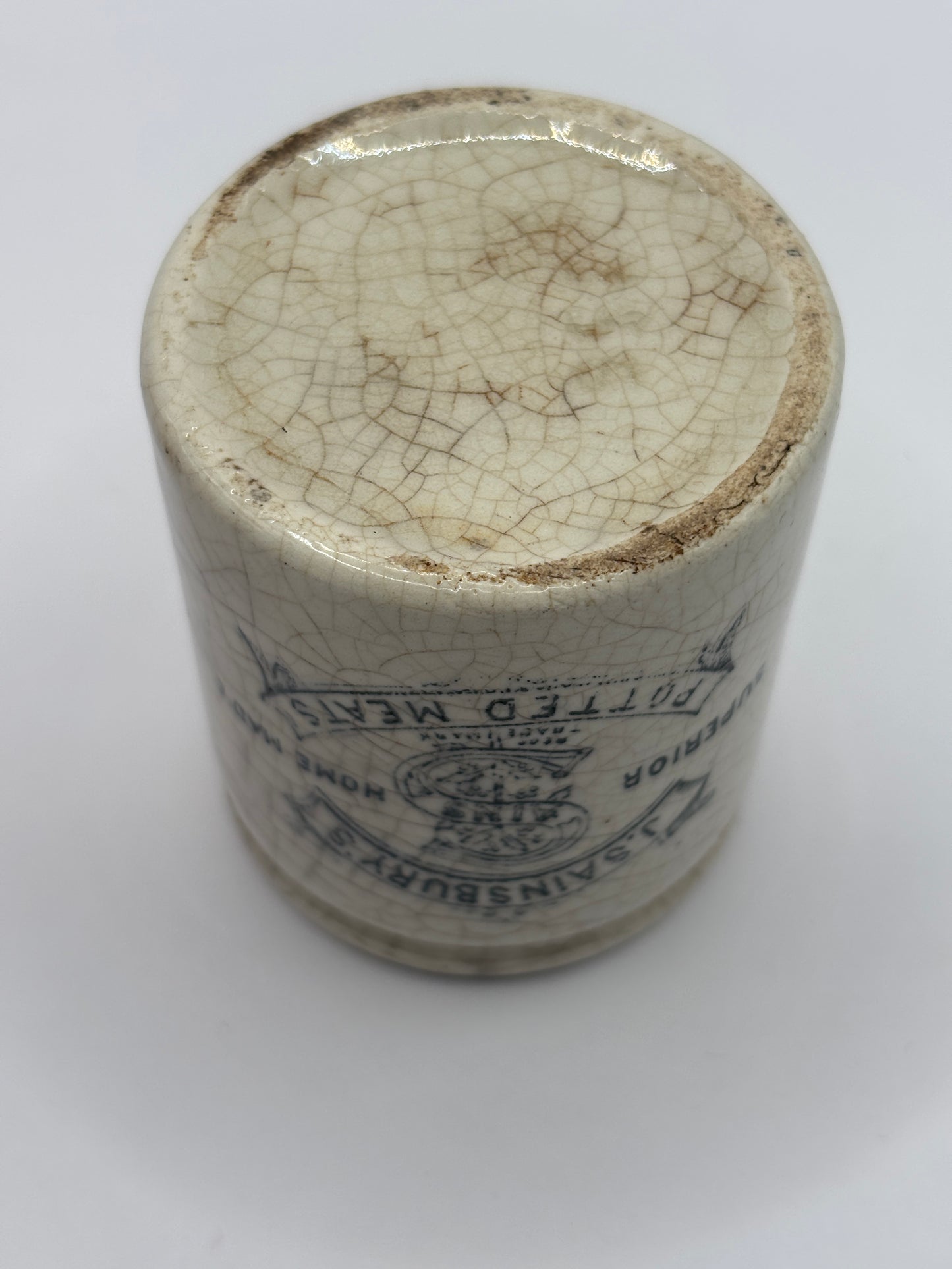 Old sainsburys advertising pot, potted meats