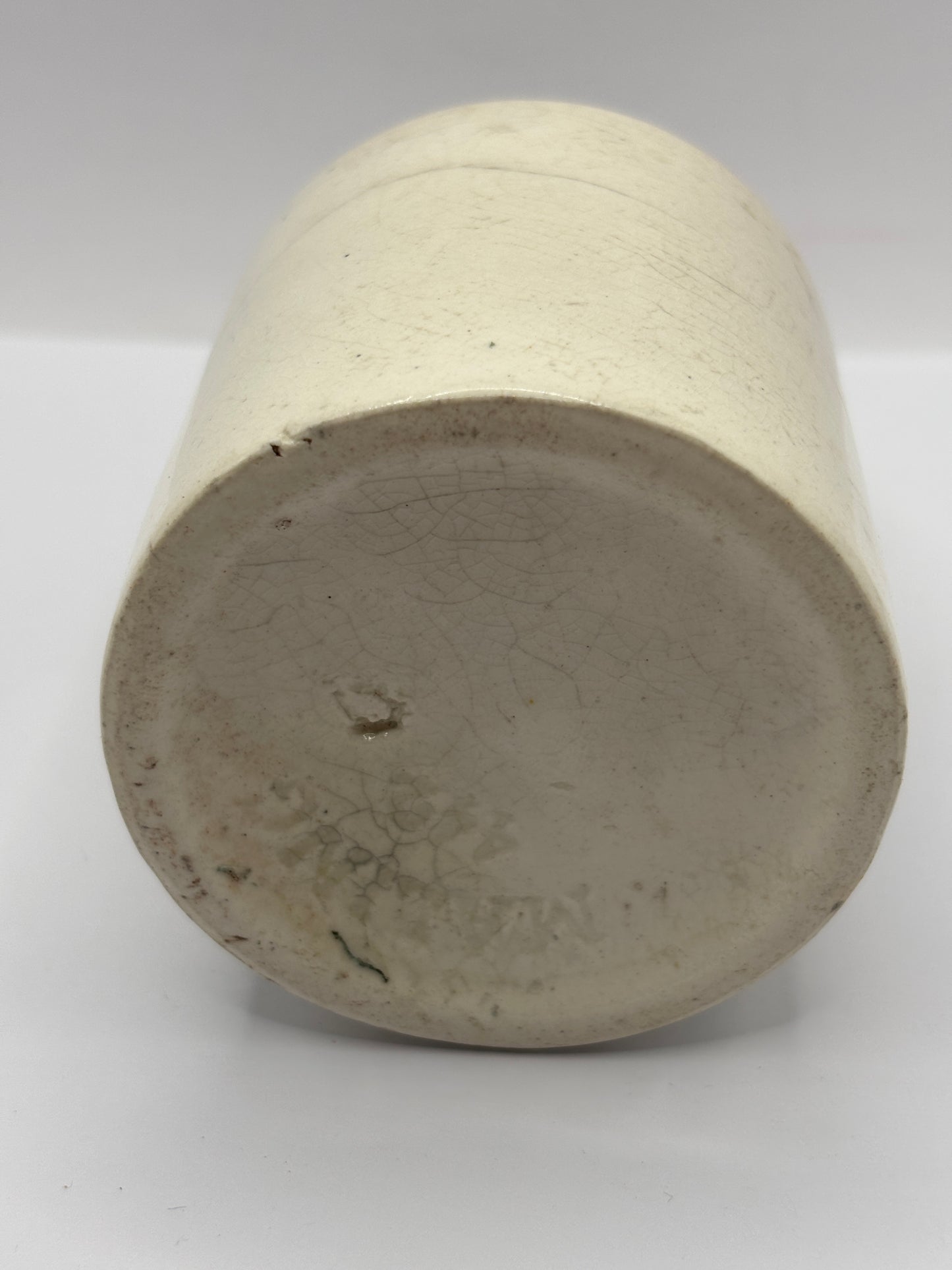 Old advertising jar, The normal company, London. Damaged