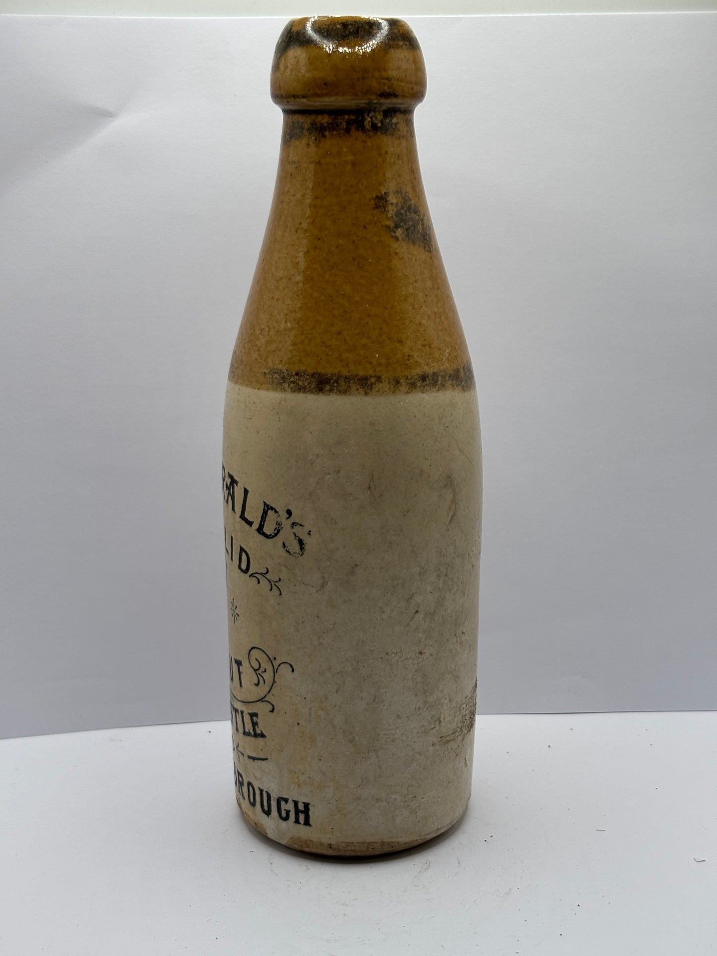 Old Fitzgeralds invalid stout bottle, Newcastle & Middlesborough