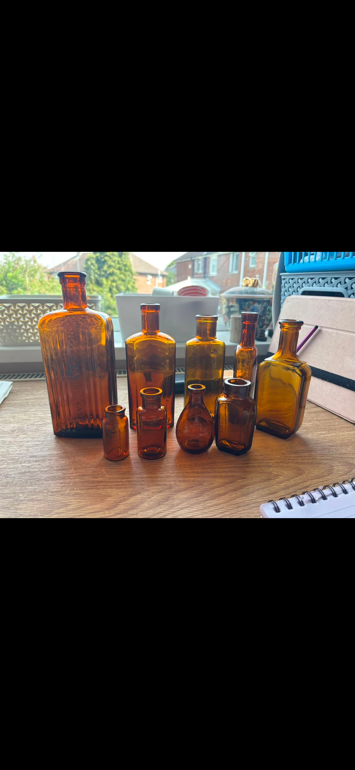 RESERVED: Amber glass