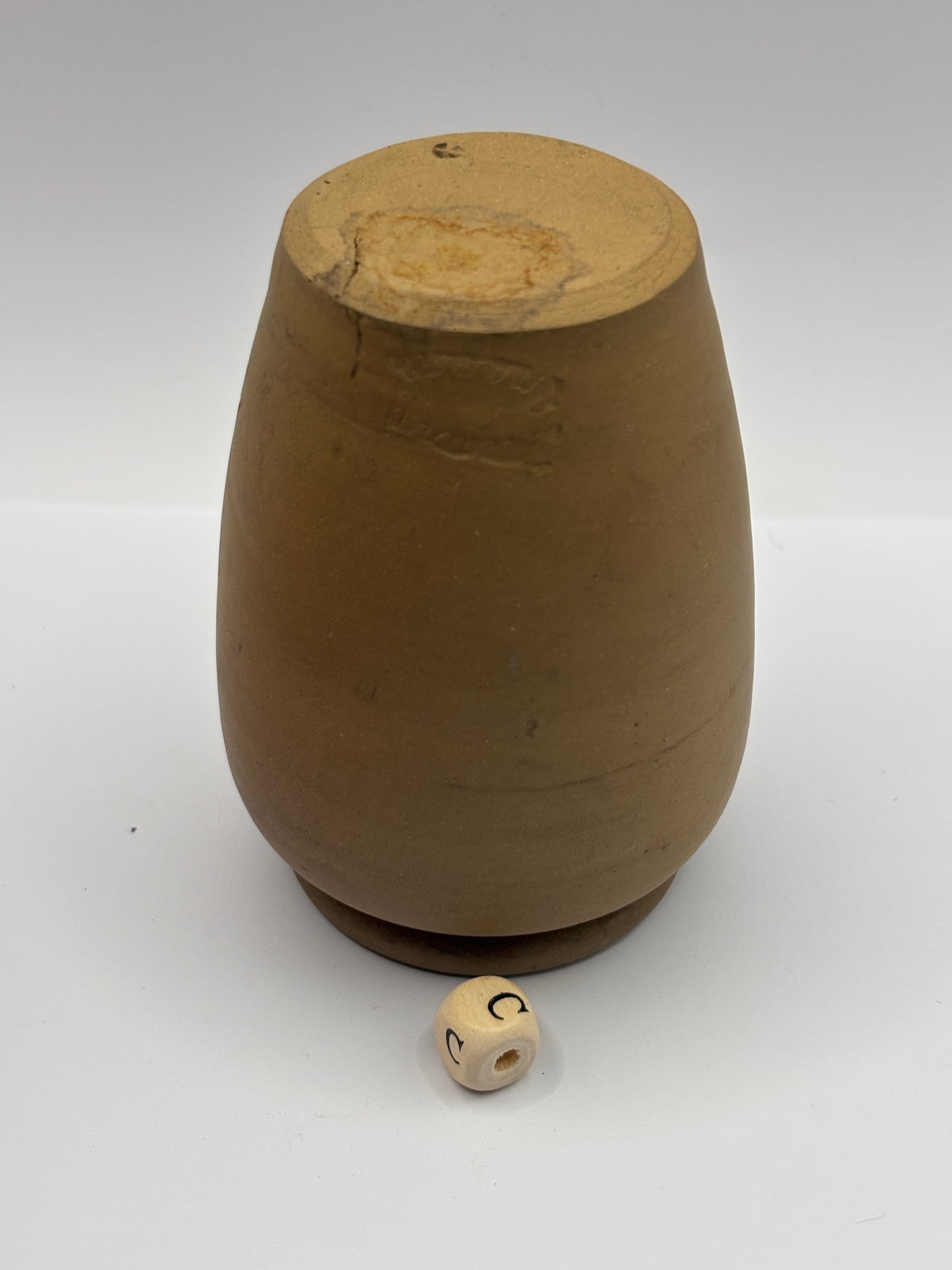 Old stoneware cream pot, Medova cream (c)