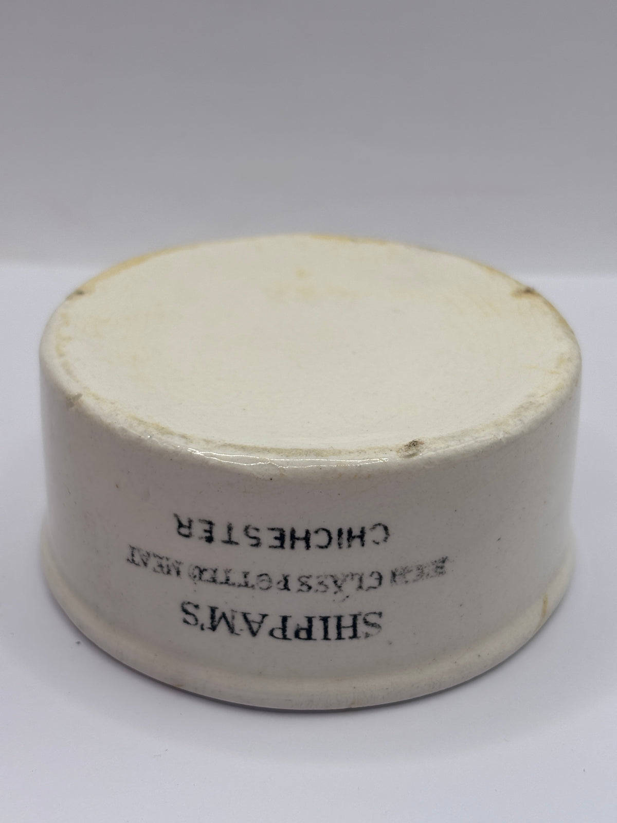 Old advertising meat paste pot, Shippams high class potted meat