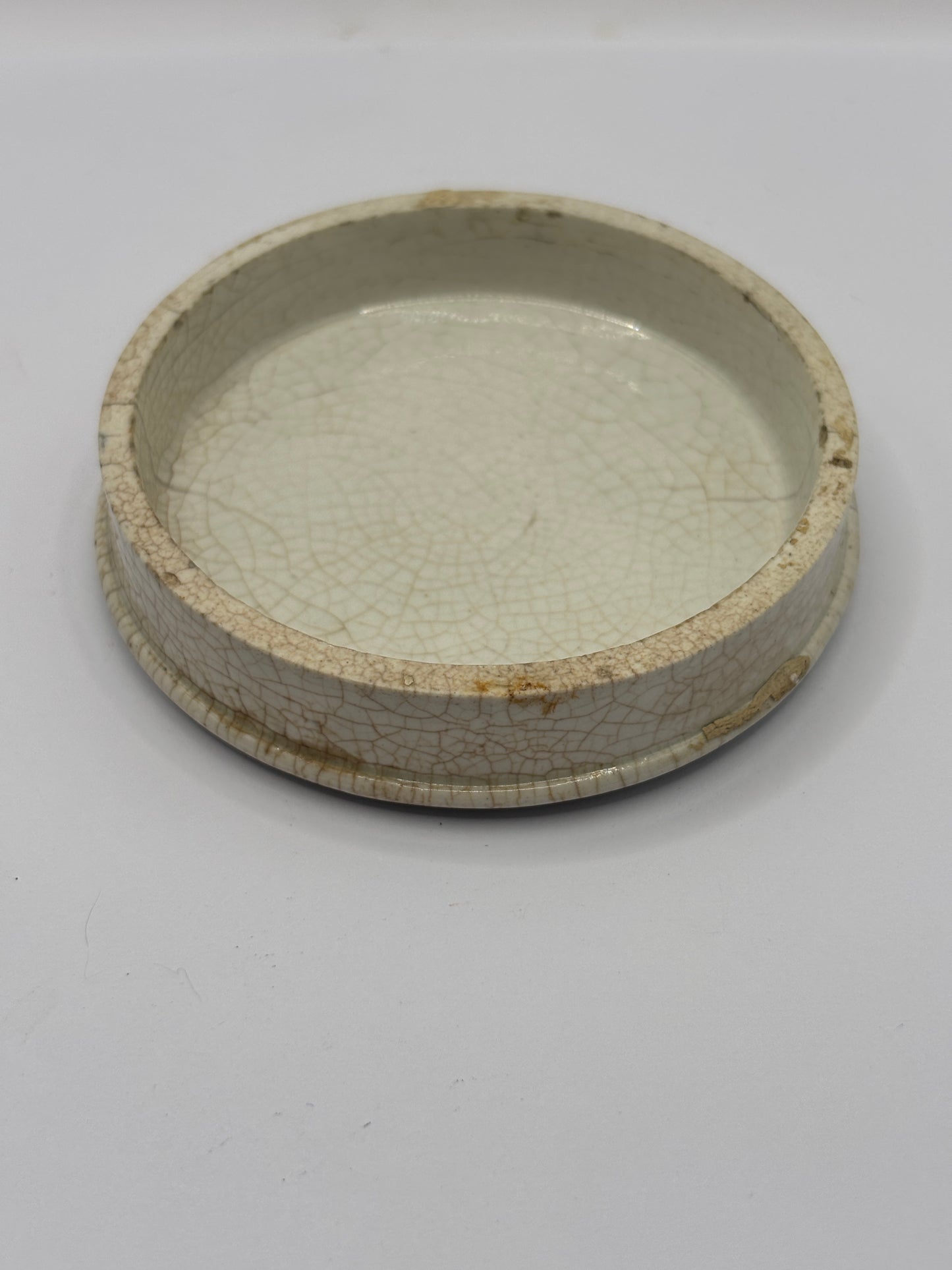 Old advertising lid, Woods dandruff pomade. Repaired