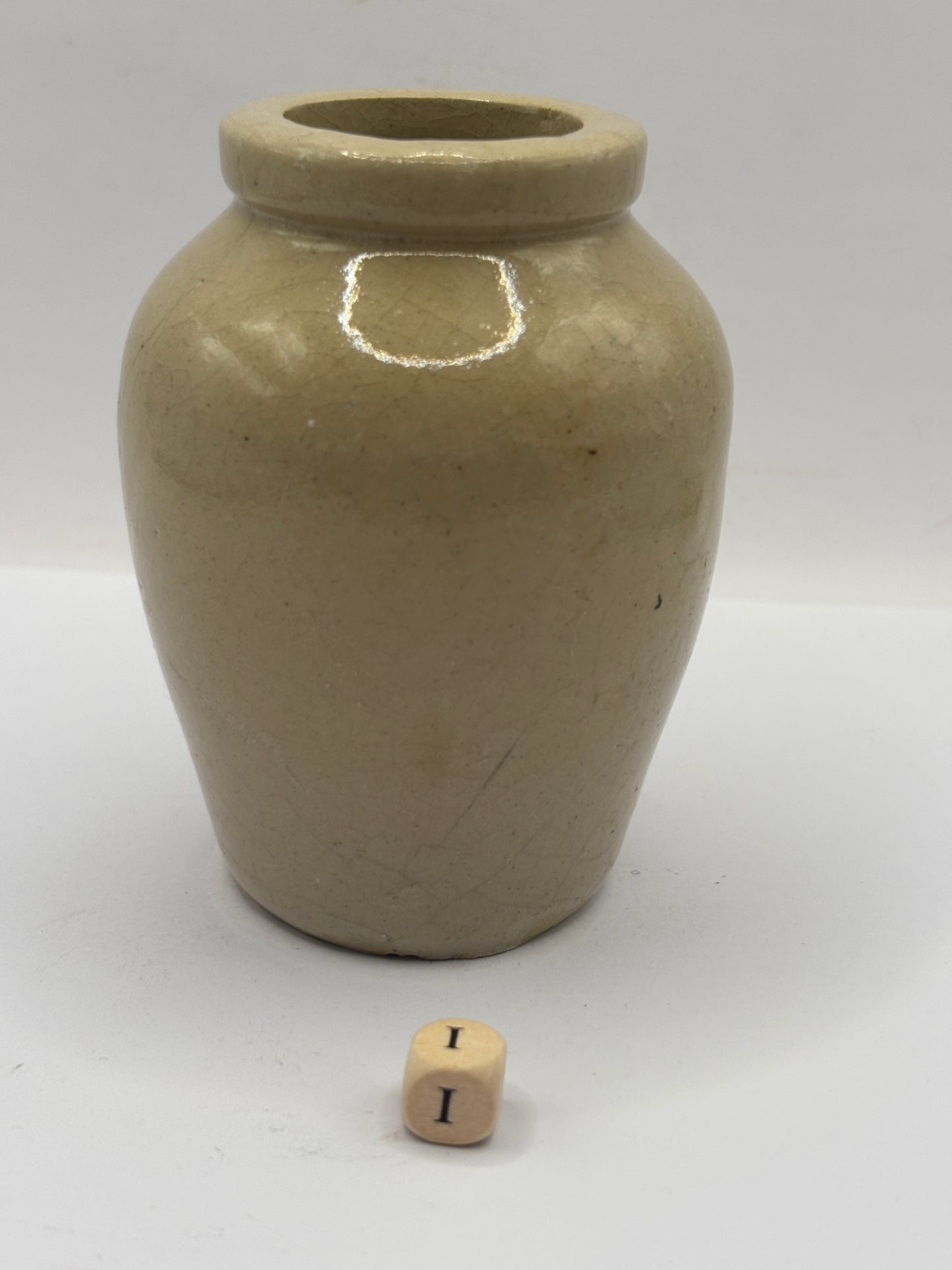 Old advertising cream pot, Boams double thick cream Manchester (i)