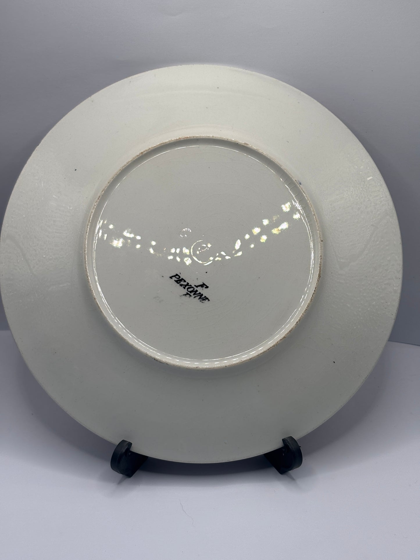 Antique french porcelain plate, mid 19th century