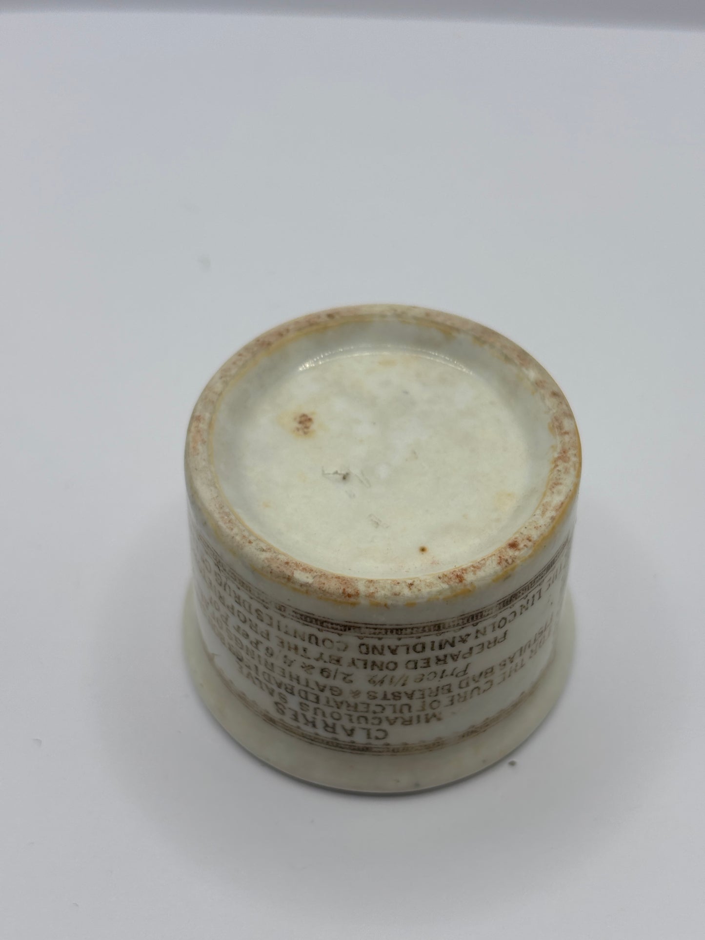 Old Clarke’s miraculous salve ointment pot