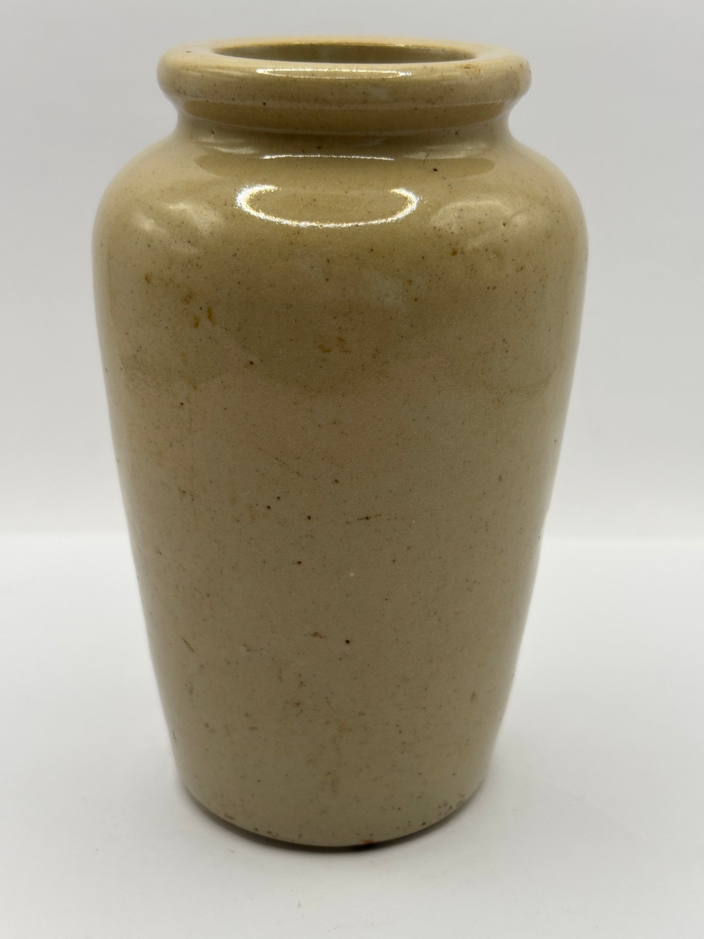 Old stoneware advertising cream pot, Parrett & axe vales pure fresh cream