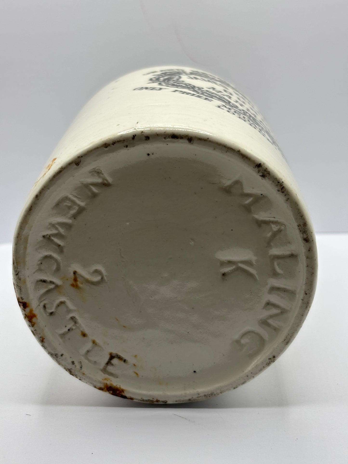 Old 2lb collared top James Keiller Dundee marmalade jar, rolled top