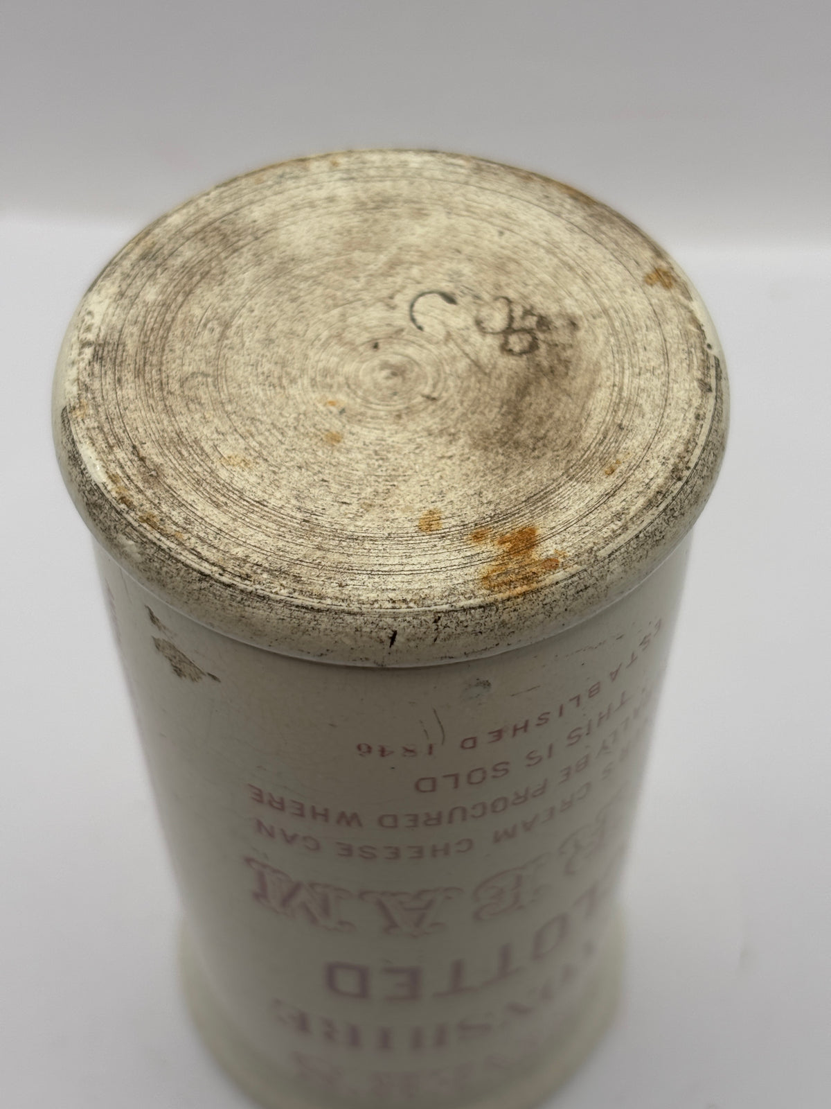 Old advertising clotted cream Jar, Horners devonshire clotted cream
